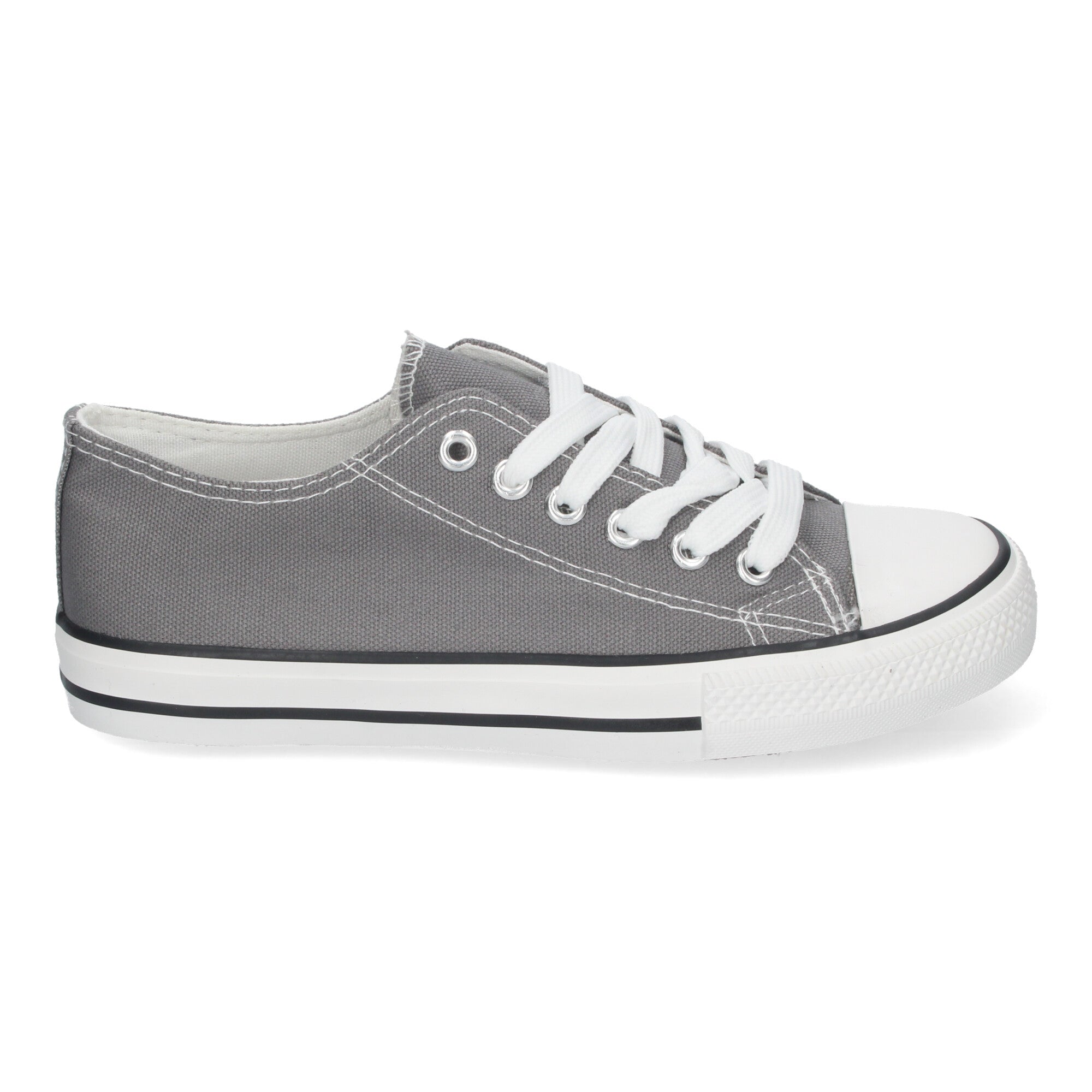Zapatilla Bamba Plana Gris para Mujer