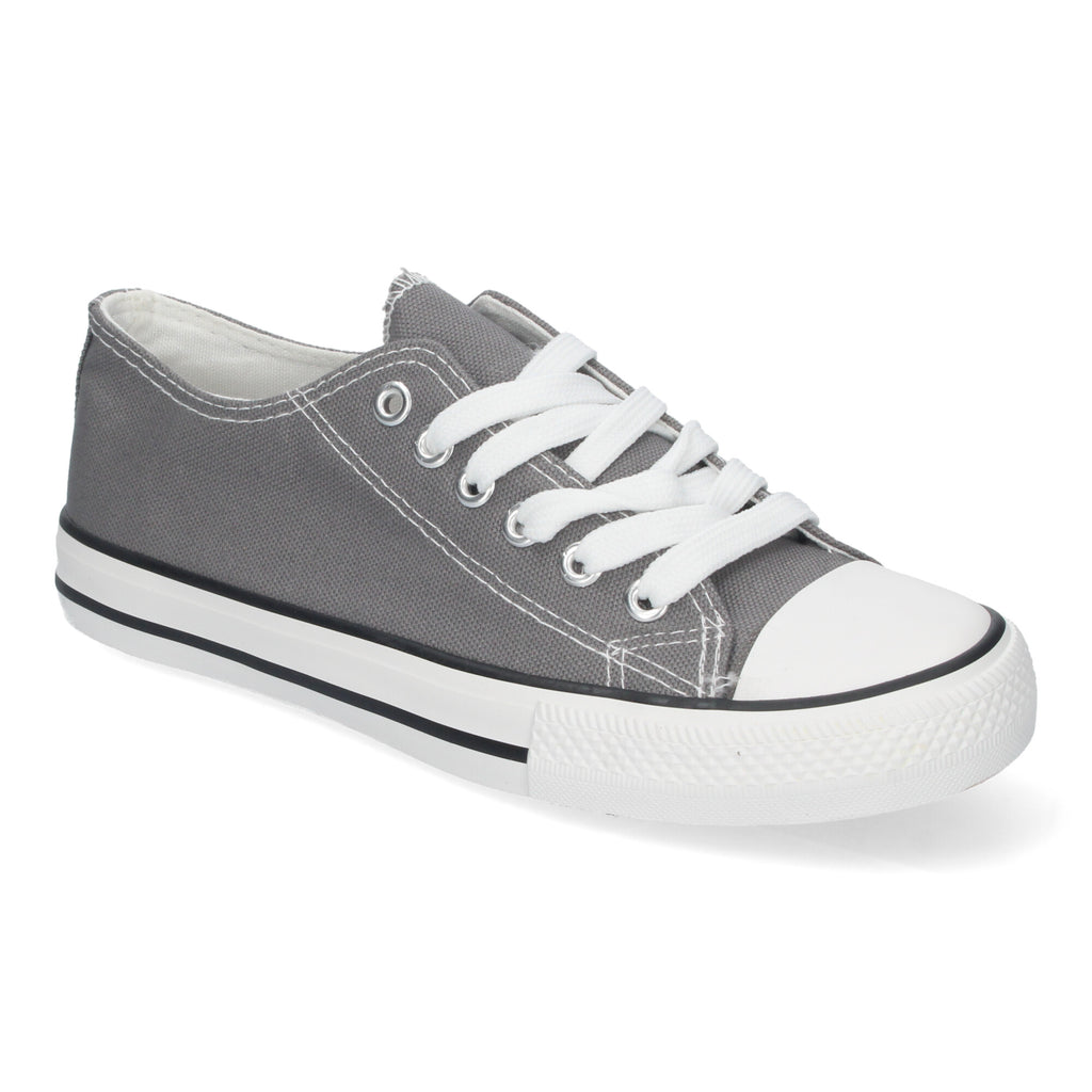 Zapatilla Bamba Plana Gris para Mujer