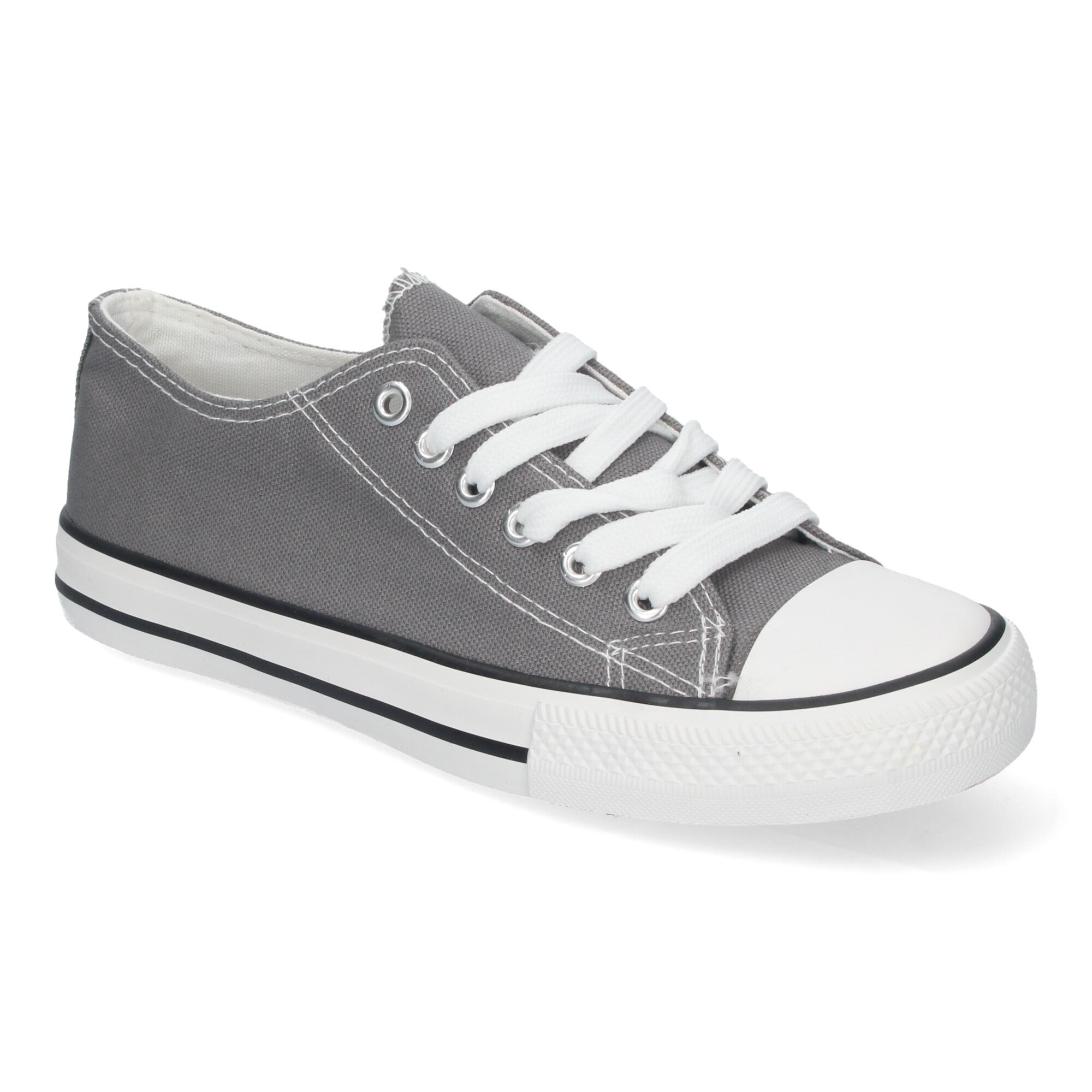 Zapatilla Bamba Plana Gris para Mujer