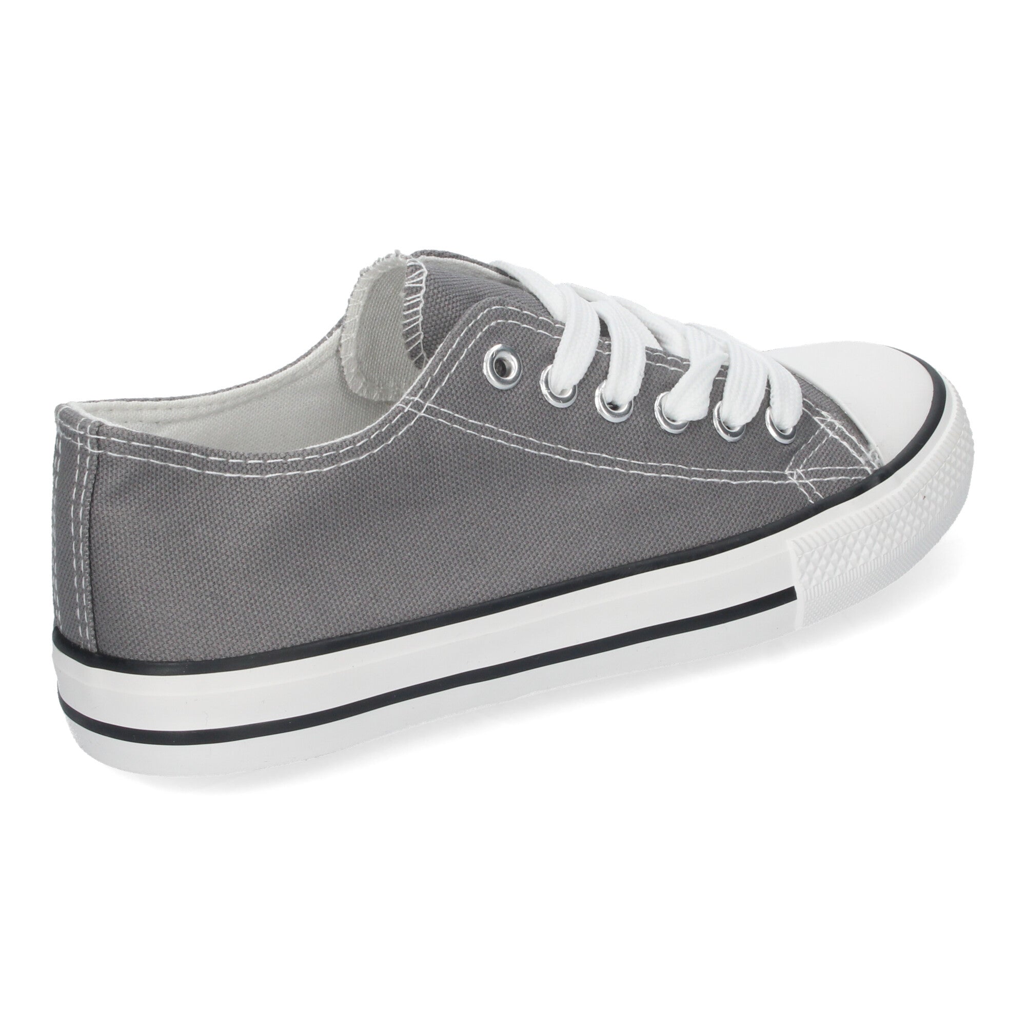 Zapatilla Bamba Plana Gris para Mujer