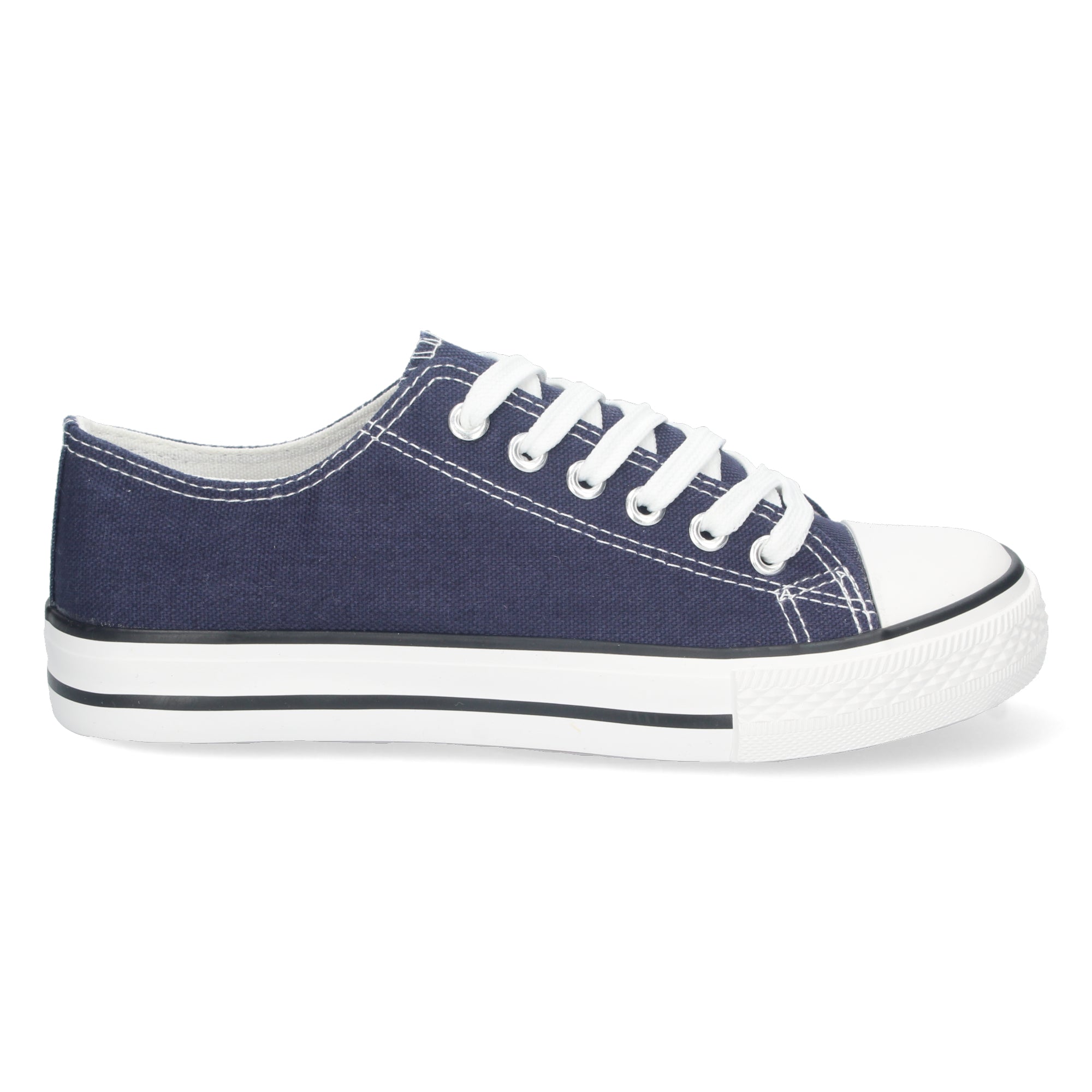 Zapatilla Bamba Plana Marina para Mujer