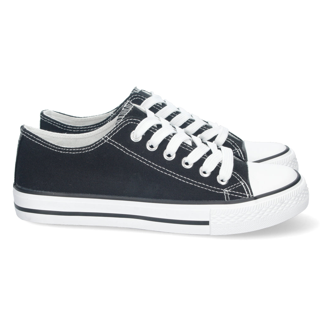 Zapatilla Bamba Plana Negras para Mujer