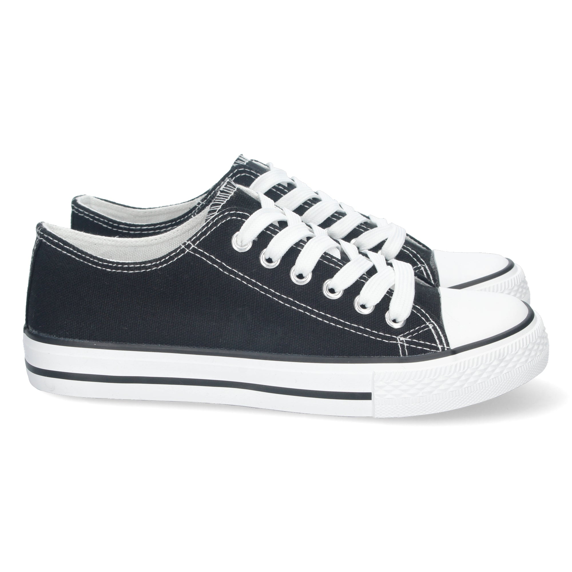 Zapatilla Bamba Plana Negras para Mujer