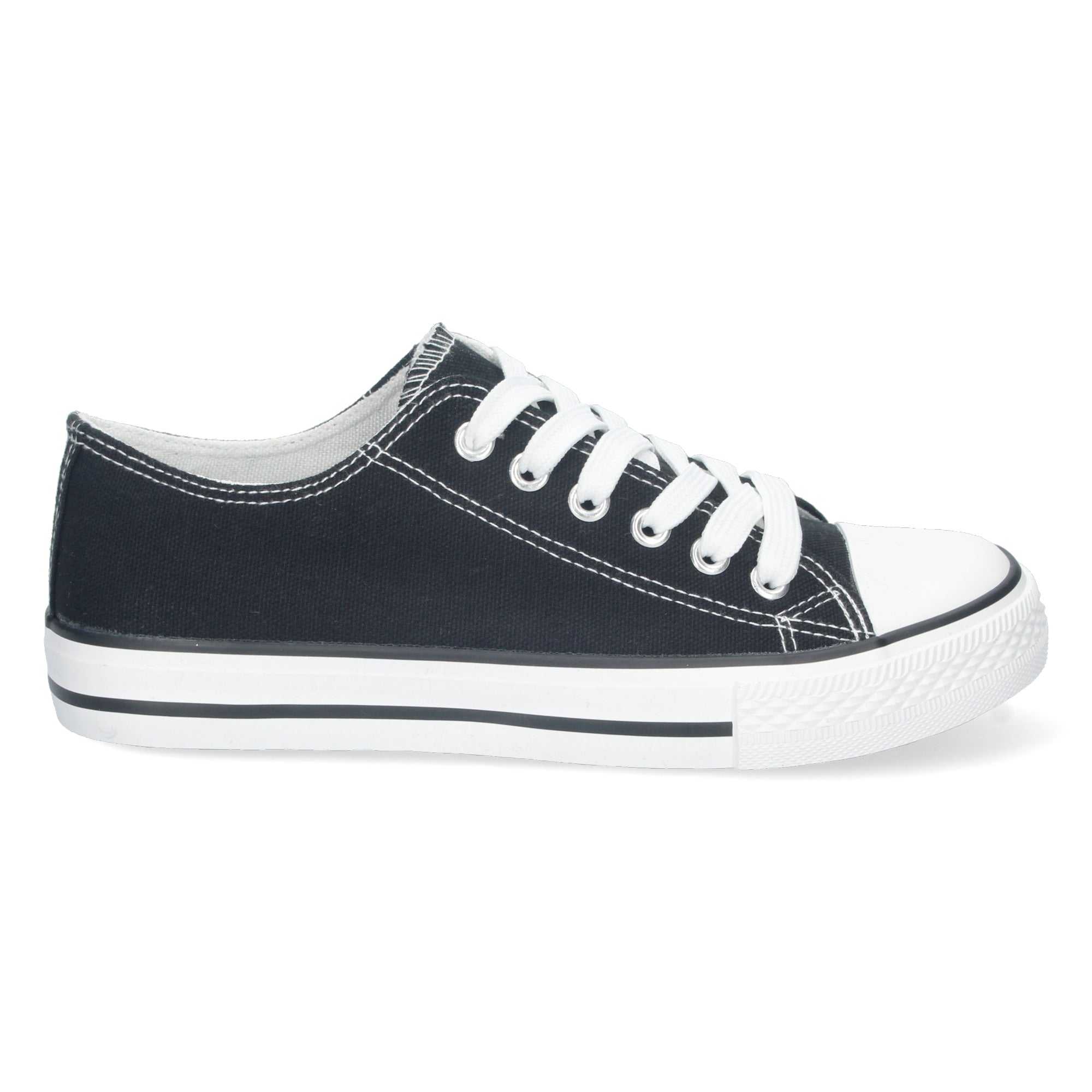 Zapatilla Bamba Plana Negras para Mujer