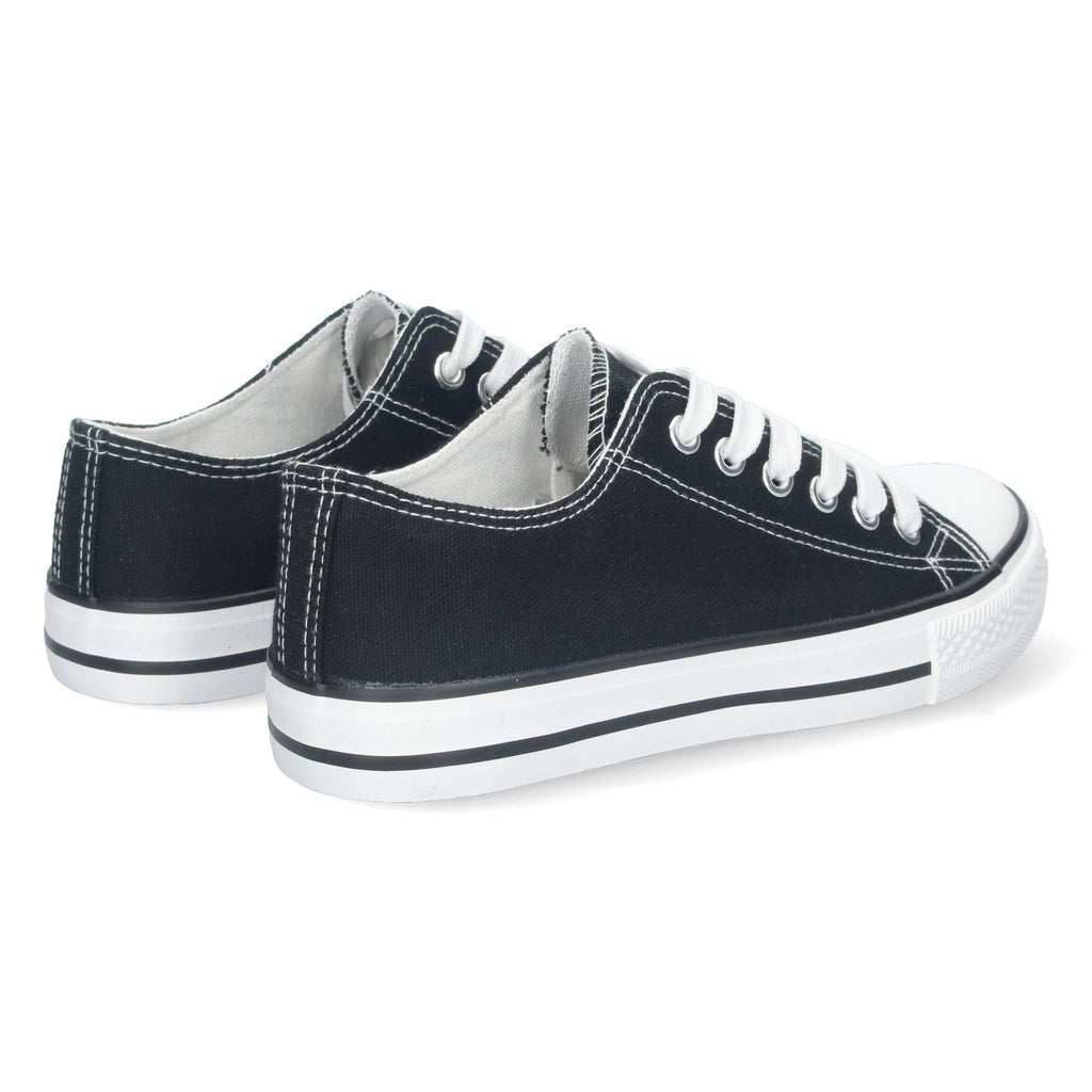 Zapatilla Bamba Plana Negras para Mujer