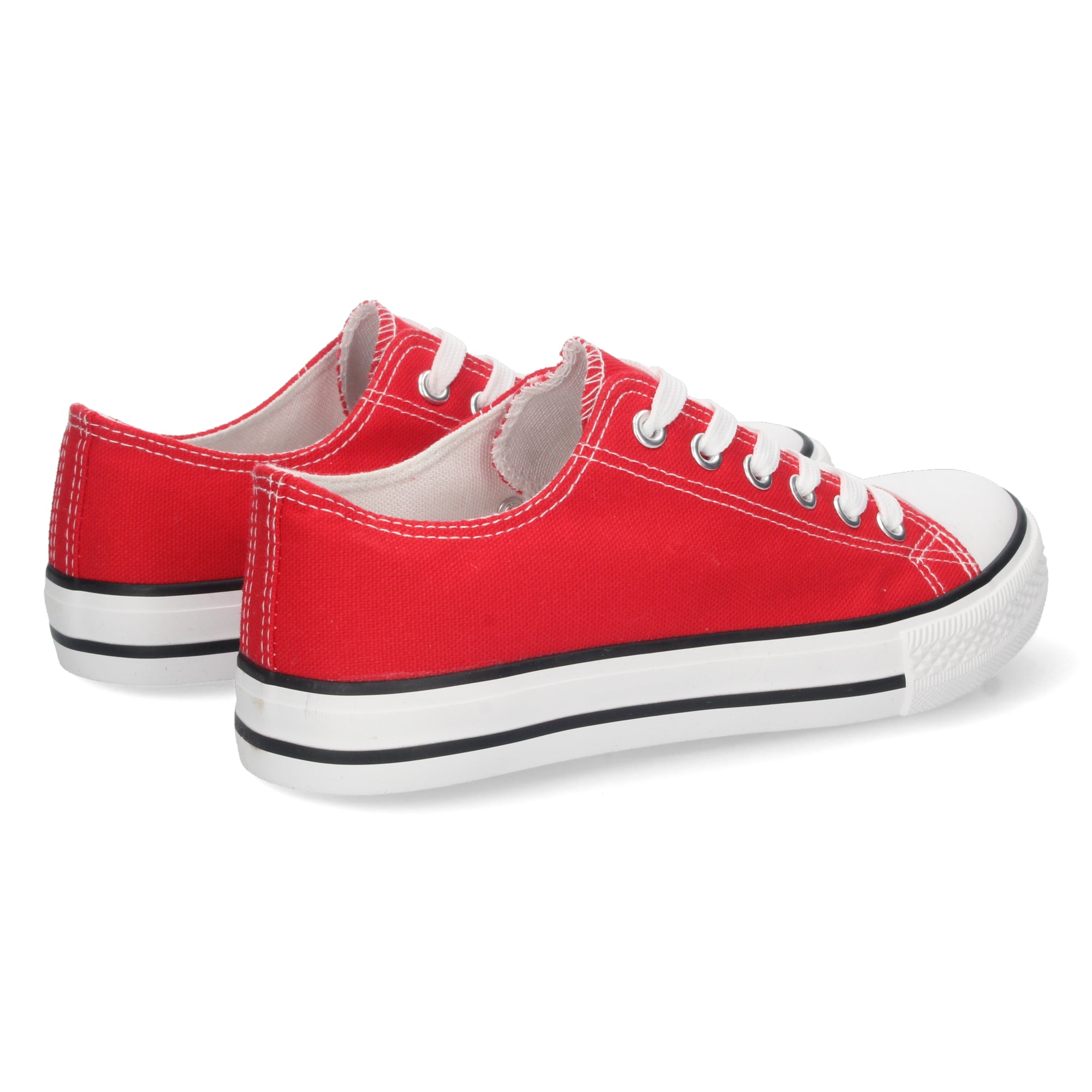 Zapatilla Bamba Plana Roja para Mujer