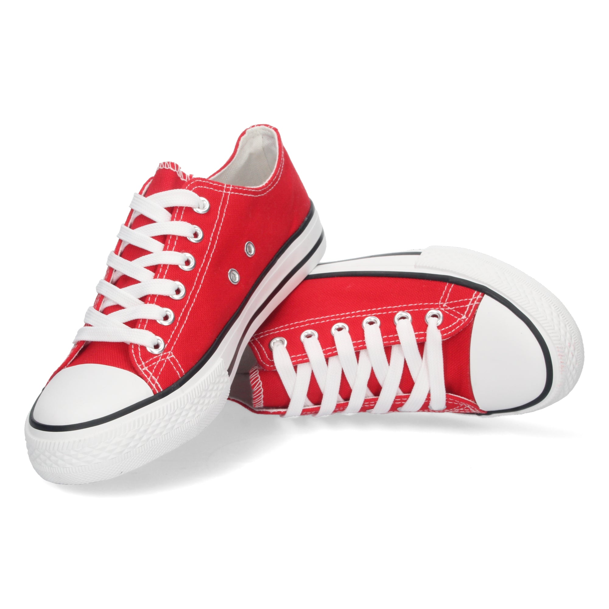 Zapatilla Bamba Plana Roja para Mujer