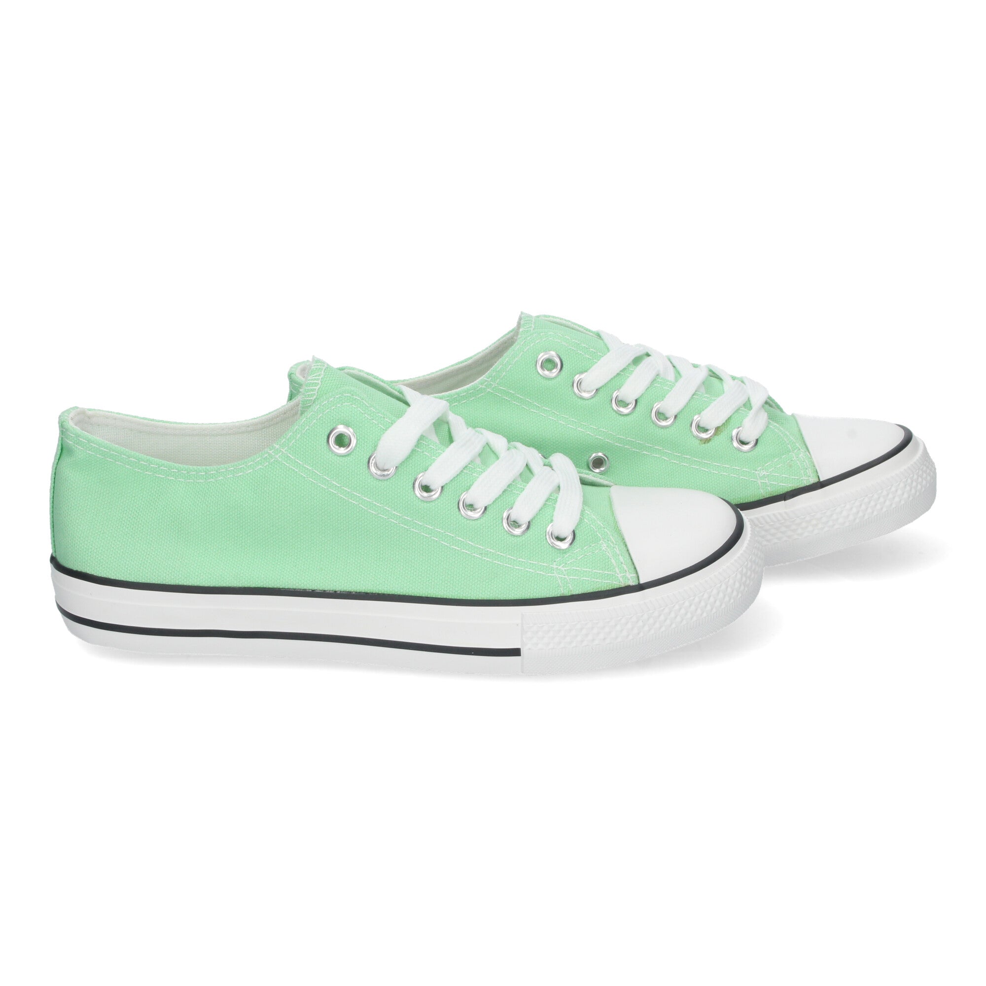 Zapatilla Bamba Plana Verde Menta para Mujer