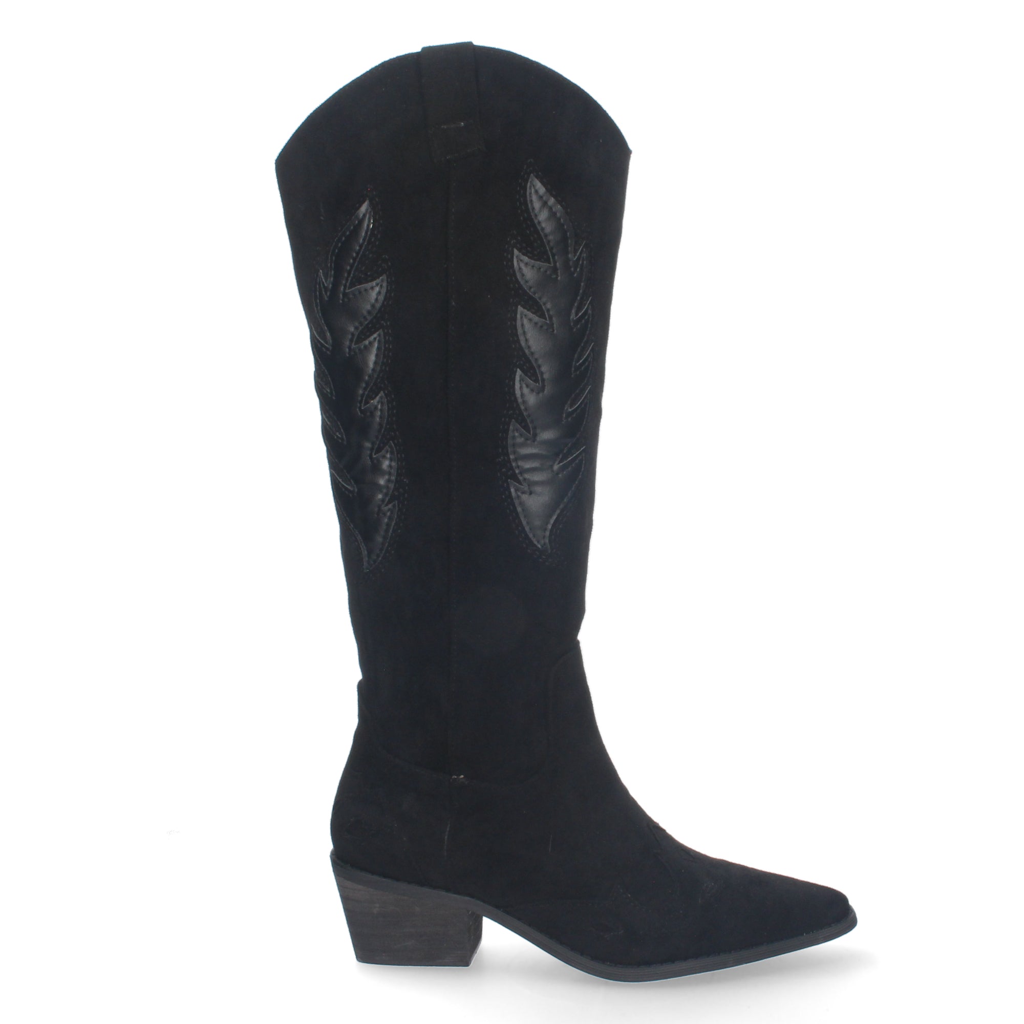 Bota de Tacón para Mujer Cómoda con Estampado Liso y Cremallera