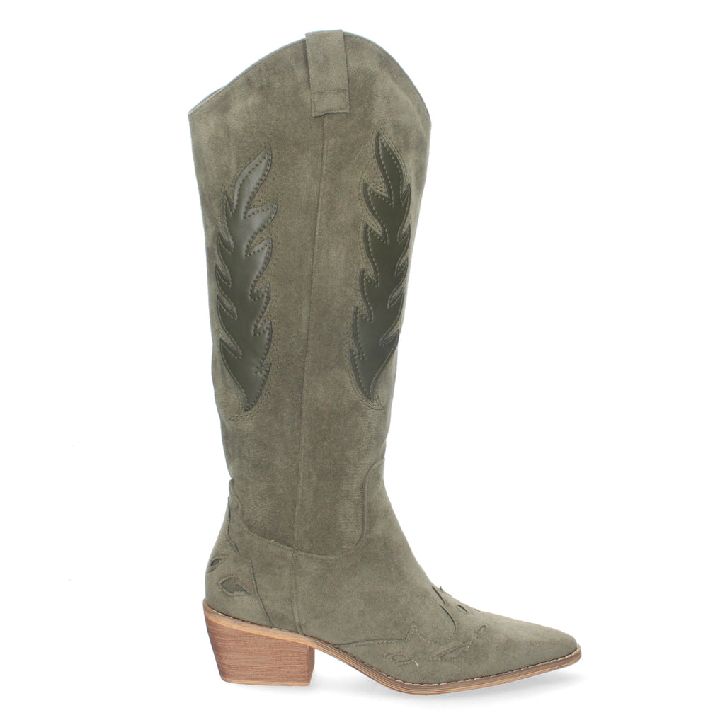 Bota de Tacón para Mujer Cómoda con Estampado Liso y Cremallera