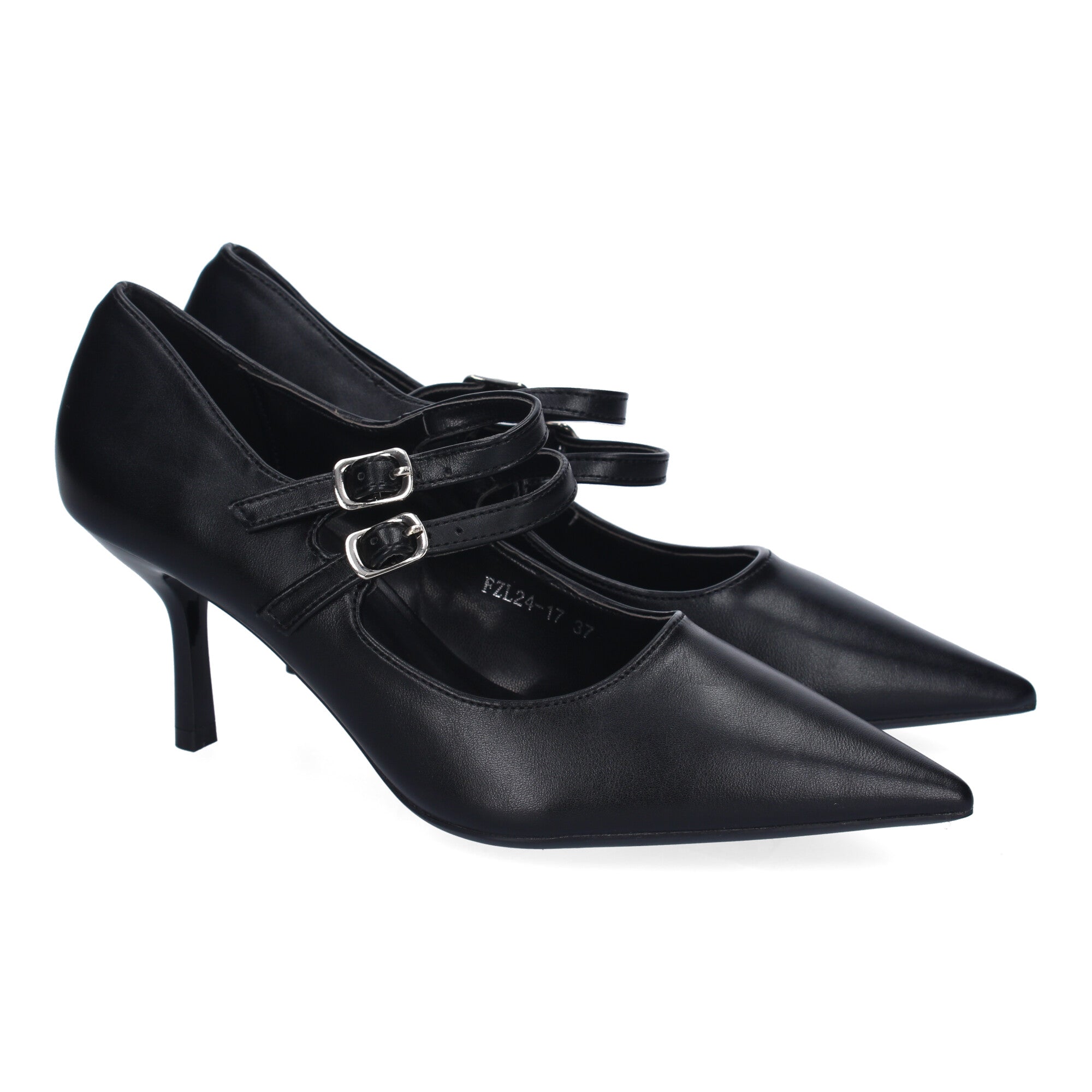 Zapatos Negros de Salón de Tacon Fino para Mujer