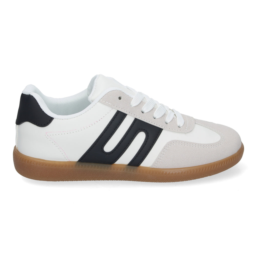 Zapatilla Comoda Blanca y Negra Casual Elegante para Mujer
