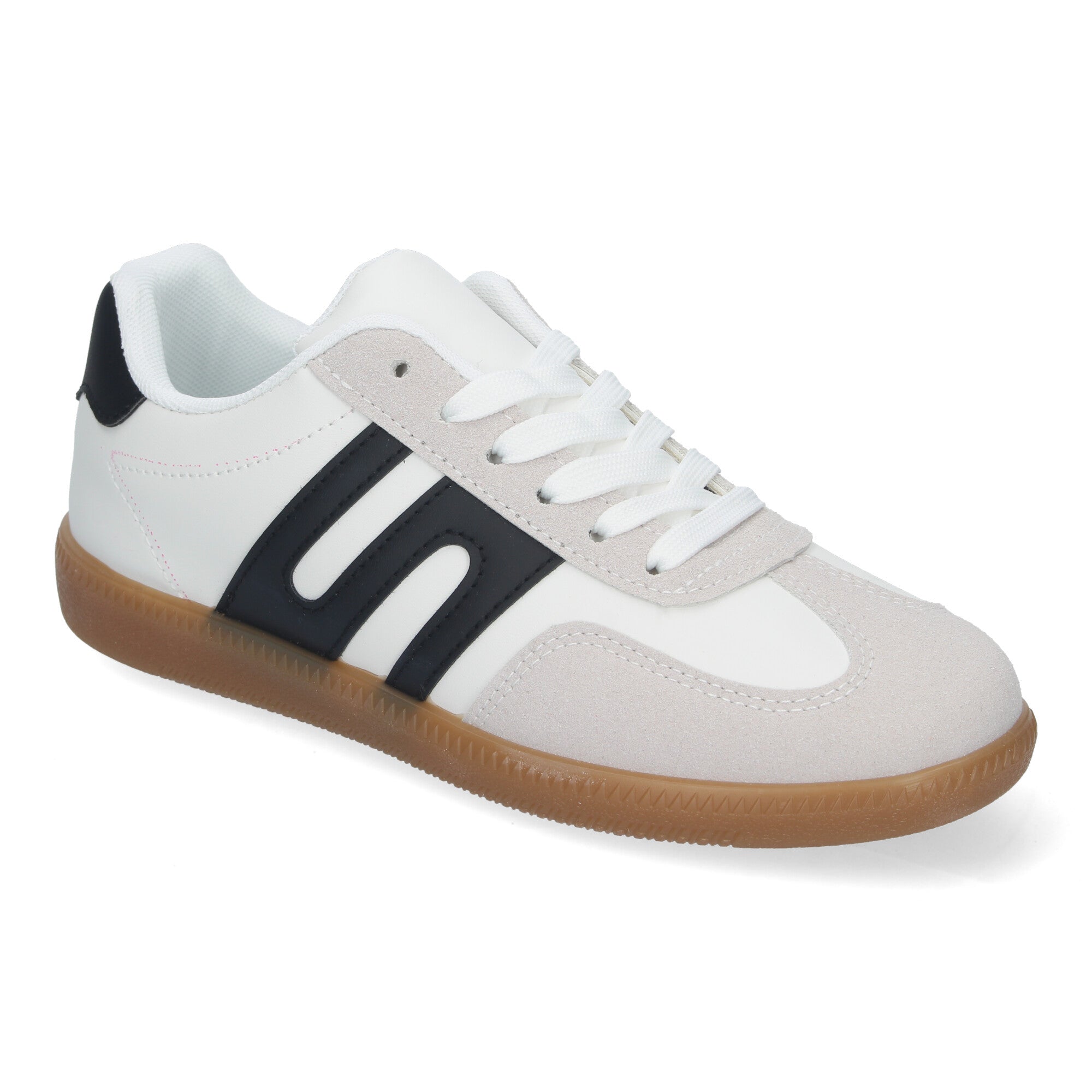 Zapatilla Comoda Blanca y Negra Casual Elegante para Mujer