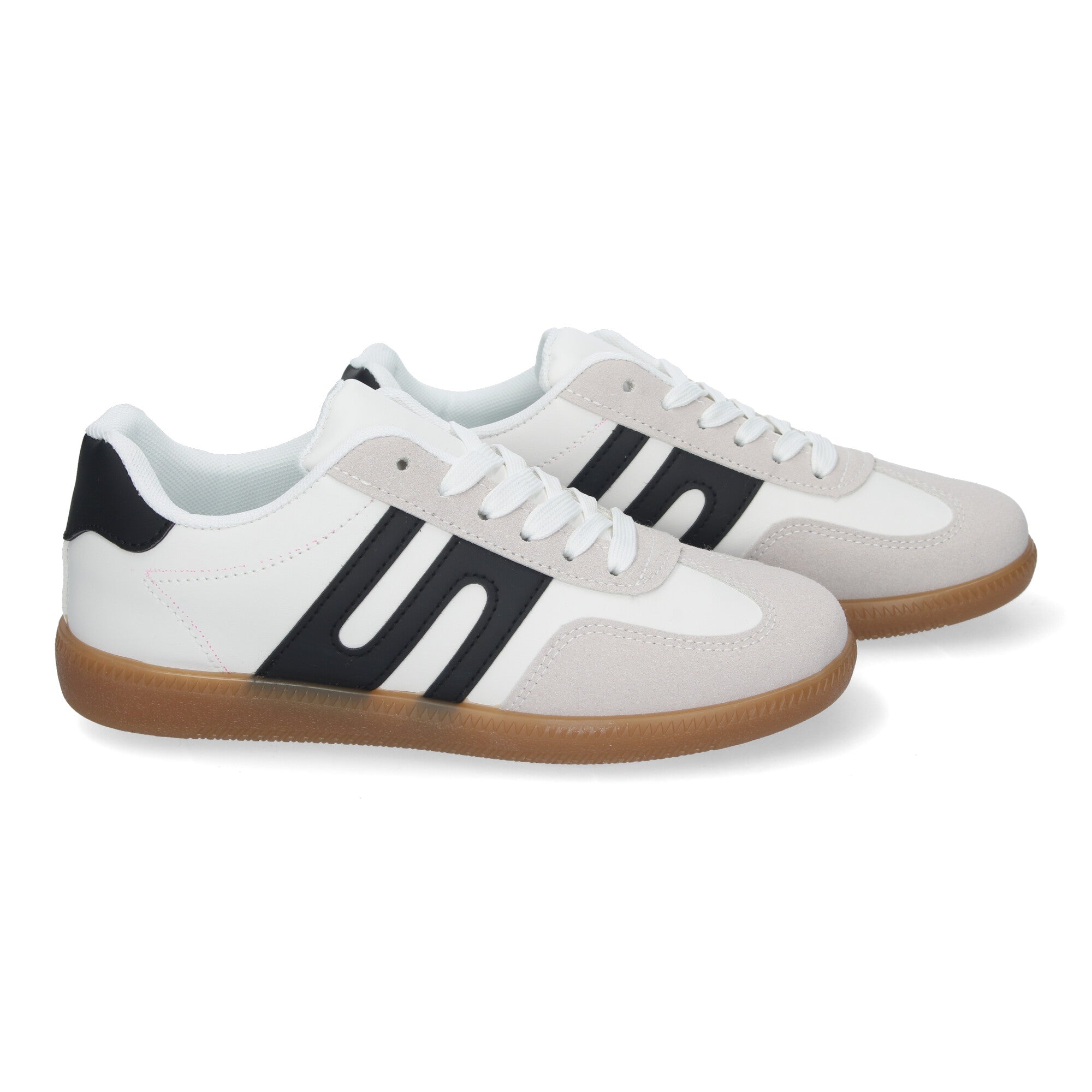 Zapatilla Comoda Blanca y Negra Casual Elegante para Mujer