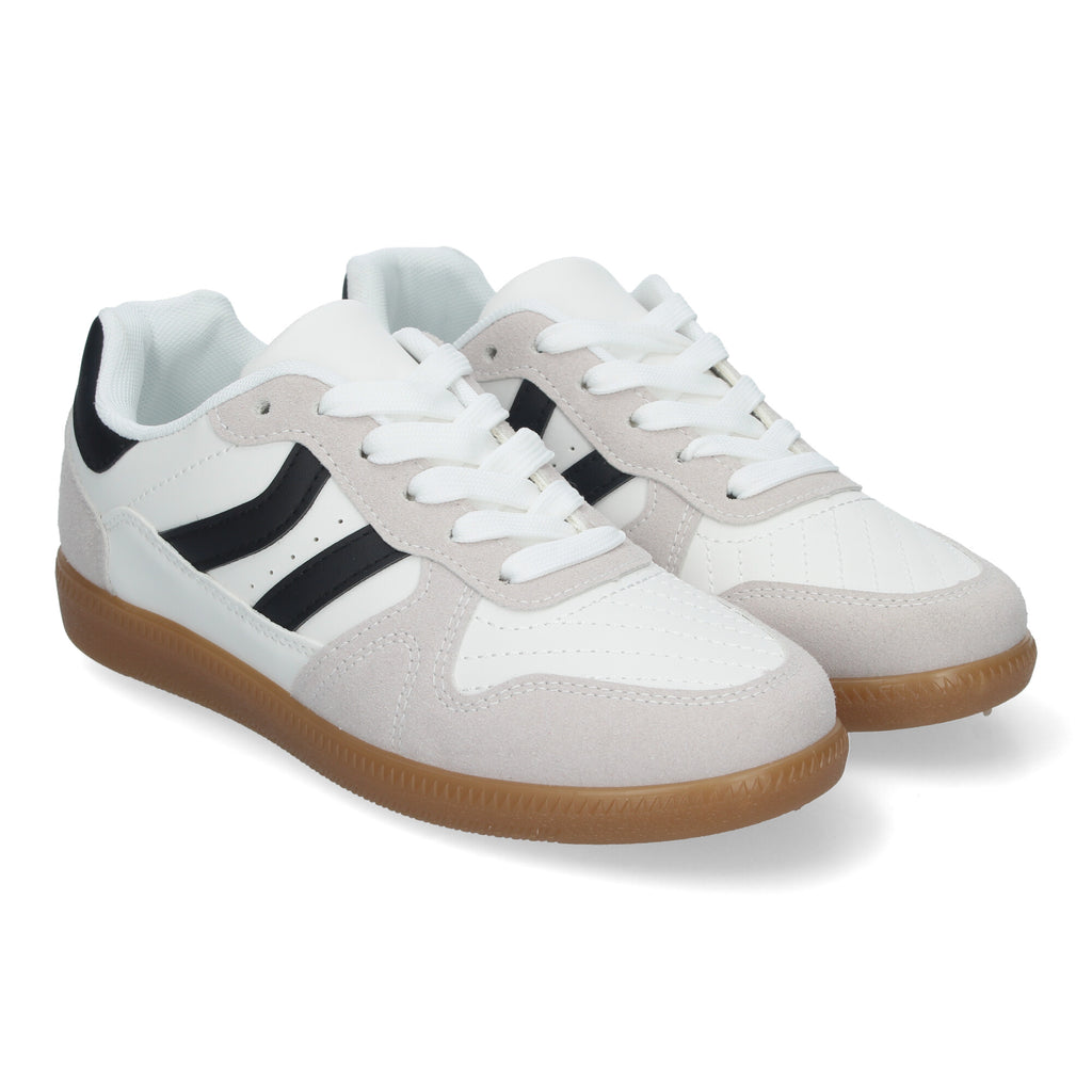 Zapatilla Comoda  Blanca Y Negra Casual Elegante para Mujer