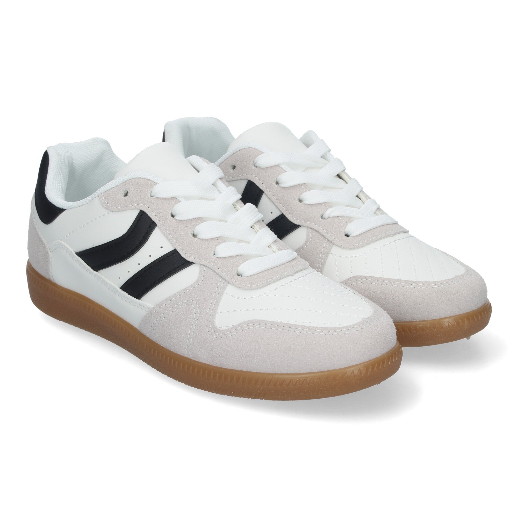 Zapatilla Comoda  Blanca Y Negra Casual Elegante para Mujer