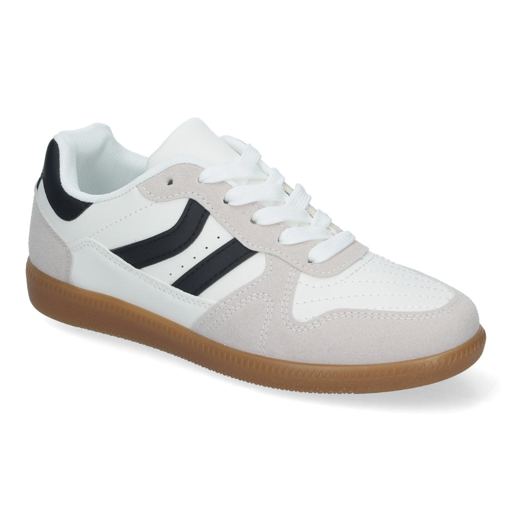 Zapatilla Comoda  Blanca Y Negra Casual Elegante para Mujer