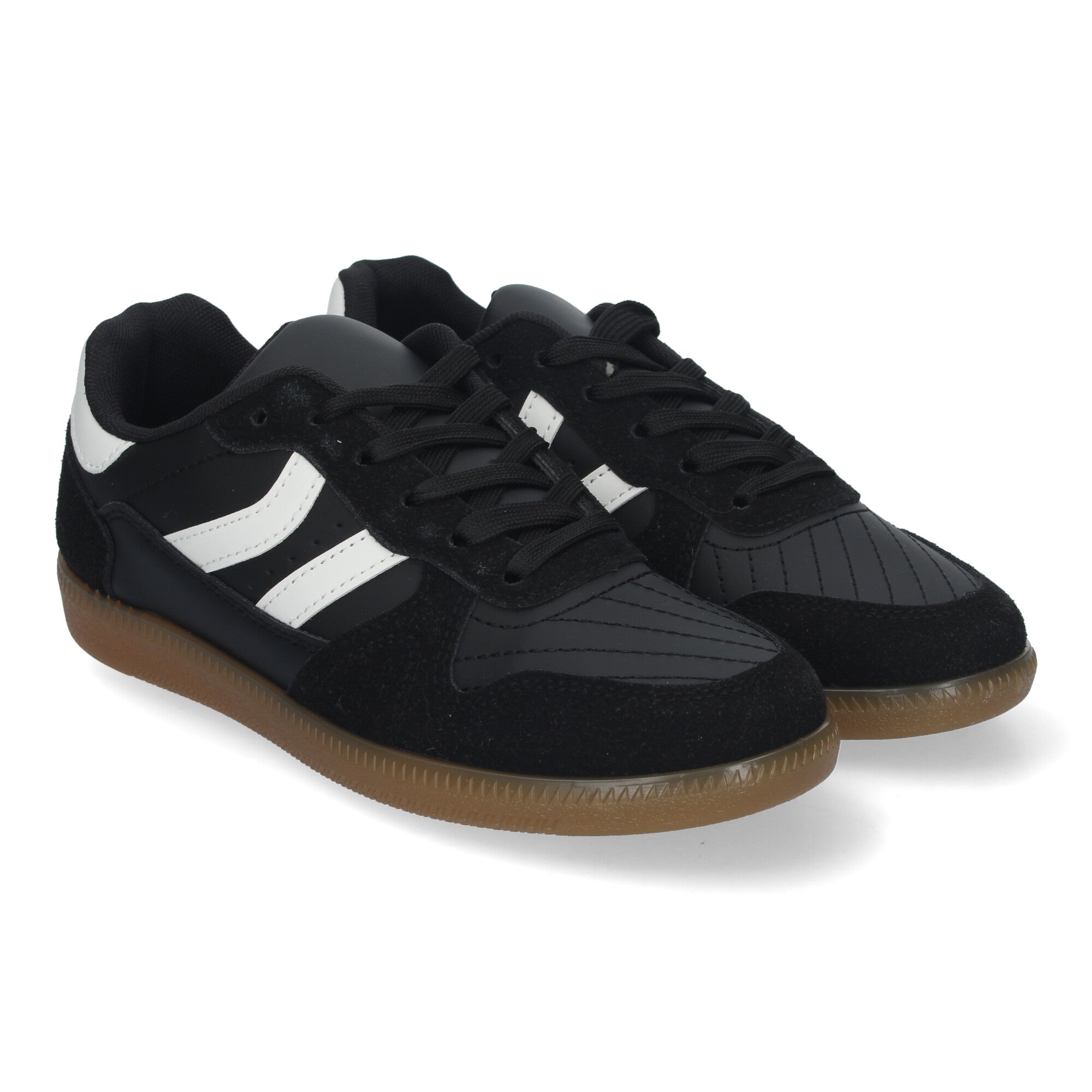 Zapatilla Comoda Negra Y Blanca Casual Elegante para Mujer