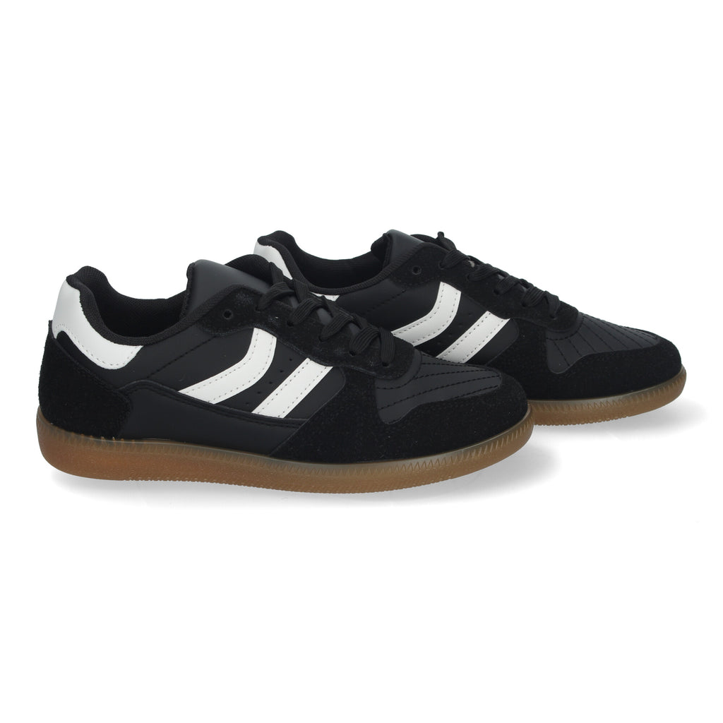 Zapatilla Comoda Negra Y Blanca Casual Elegante para Mujer
