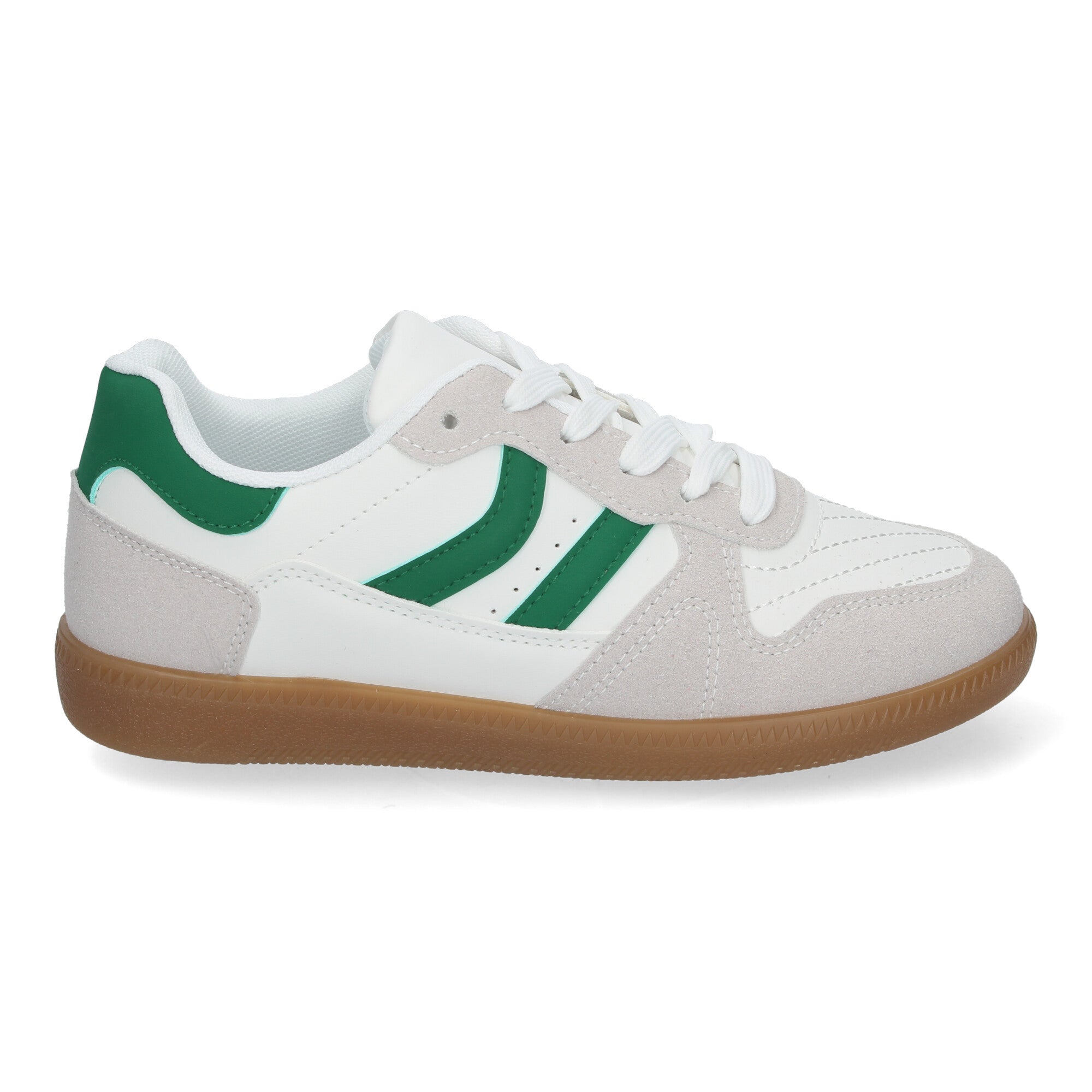 Zapatilla Comoda  Blanca Y Verde Casual Elegante para Mujer