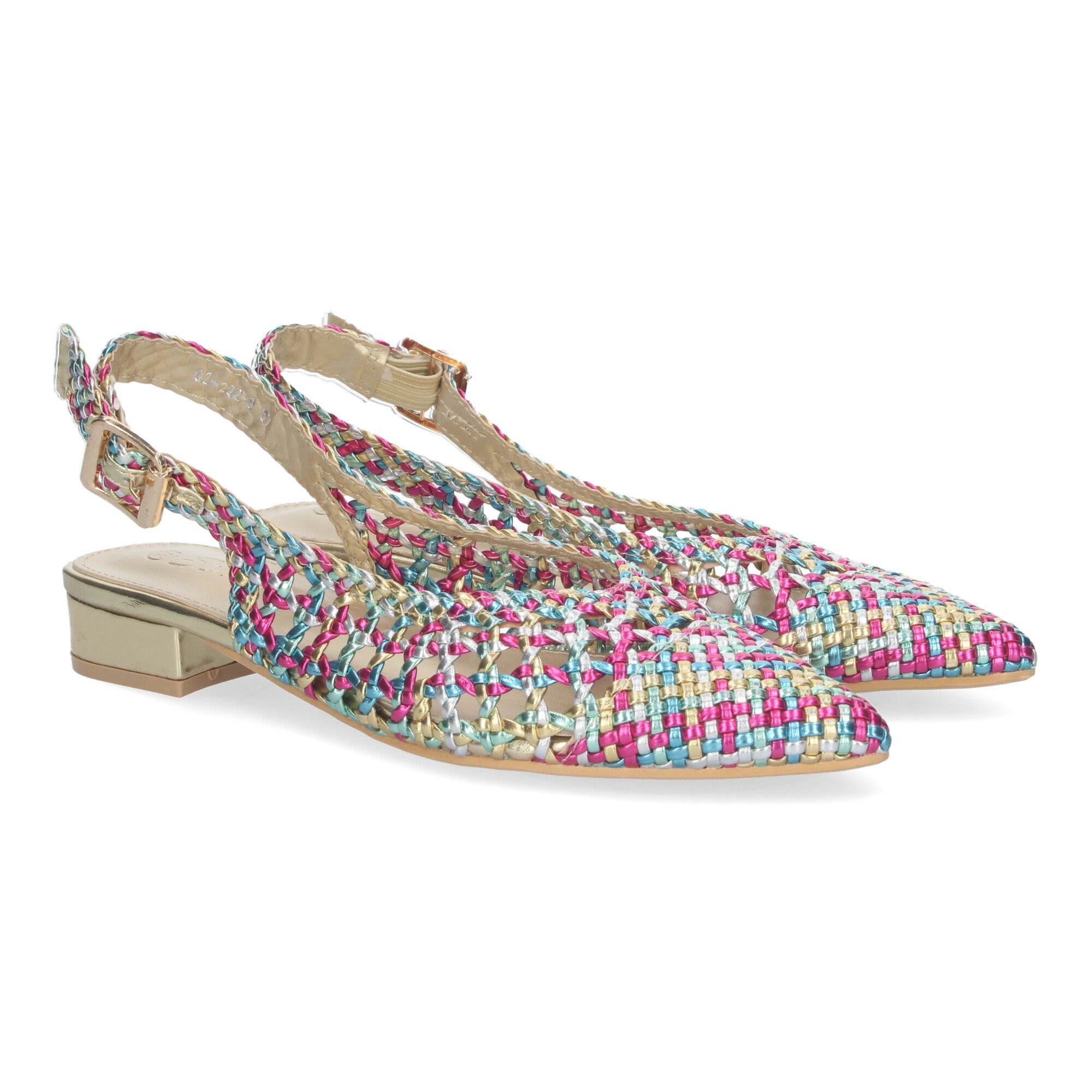 Zapato Multicolor De Salon De Tacon Plano de Mujer