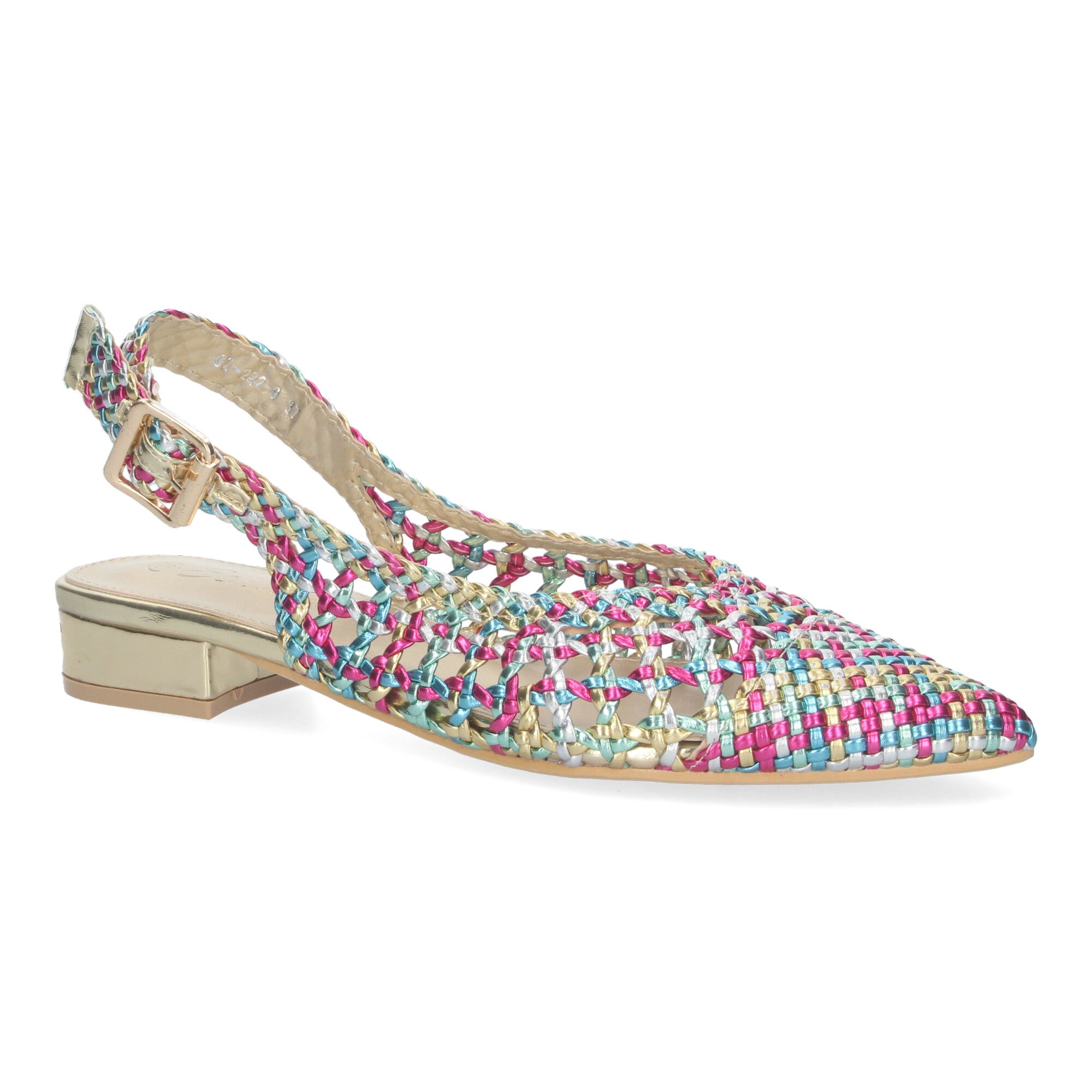 Zapato Multicolor De Salon De Tacon Plano de Mujer
