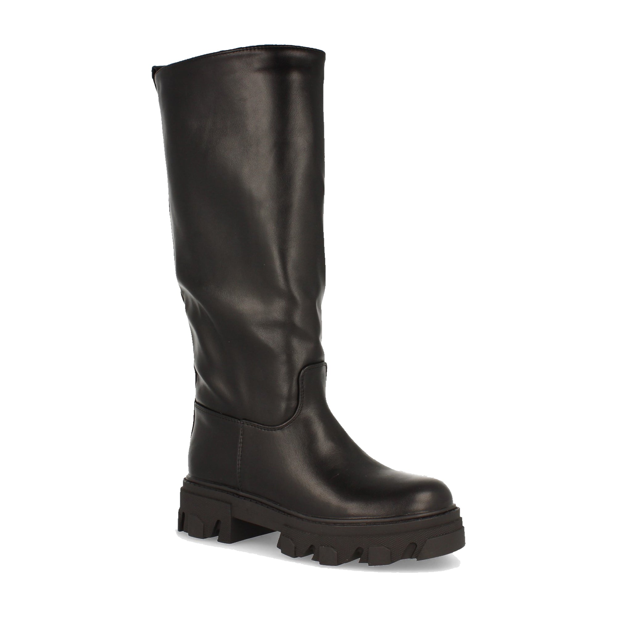 Bota de Plataforma para Mujer Cómoda con Suela Dentada sin Cierre