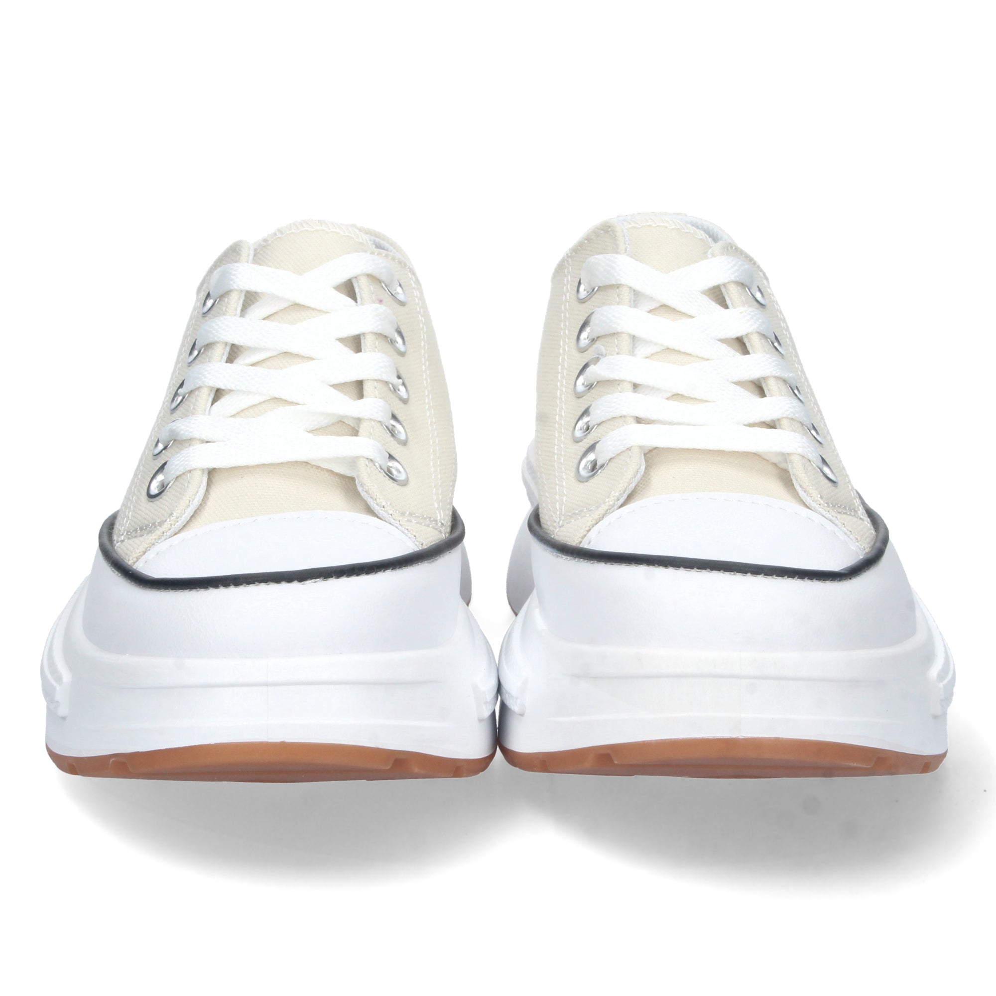 Zapatilla Bamba Plana Comoda Beige para Mujer