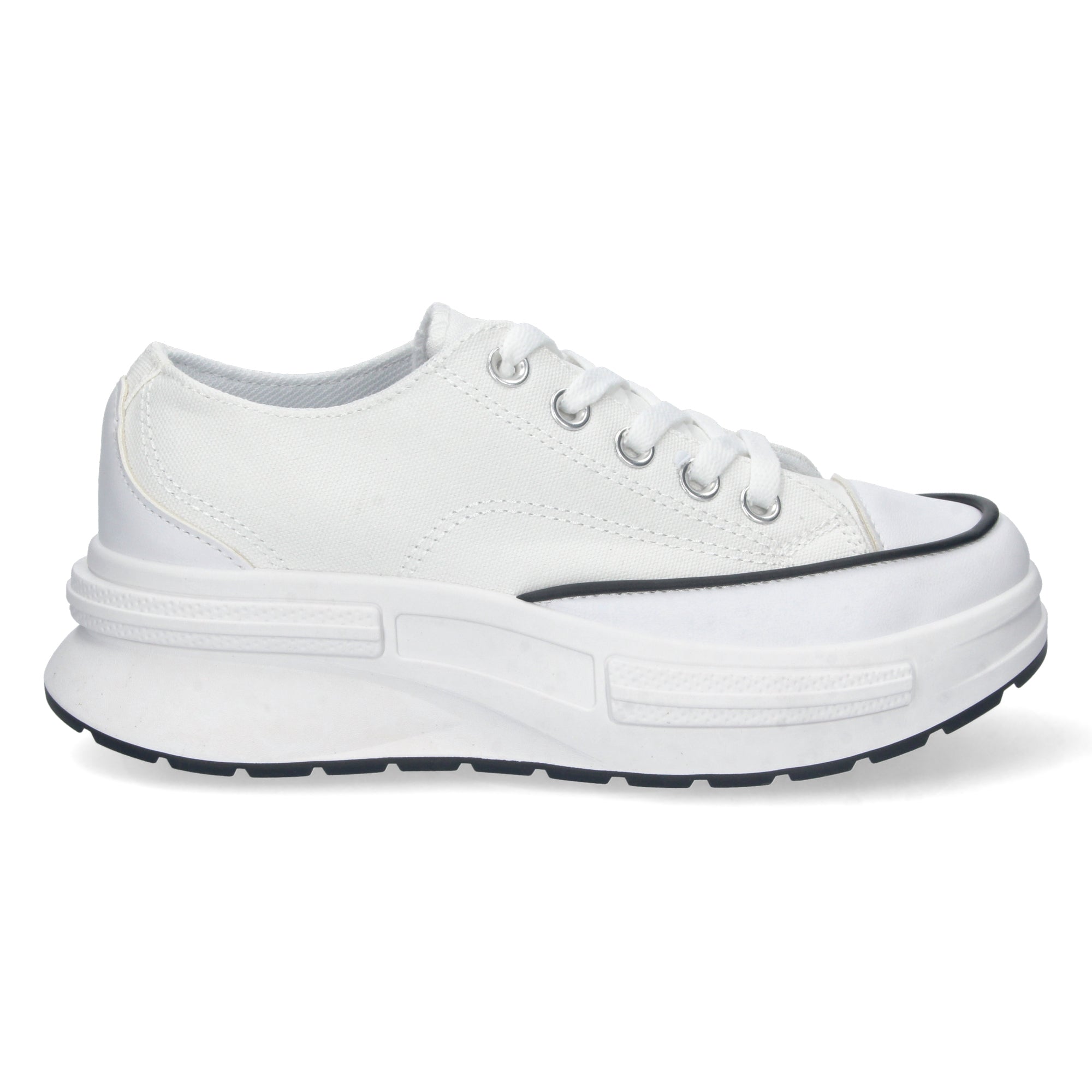 Zapatilla Bamba Plana Comoda Blanca para Mujer