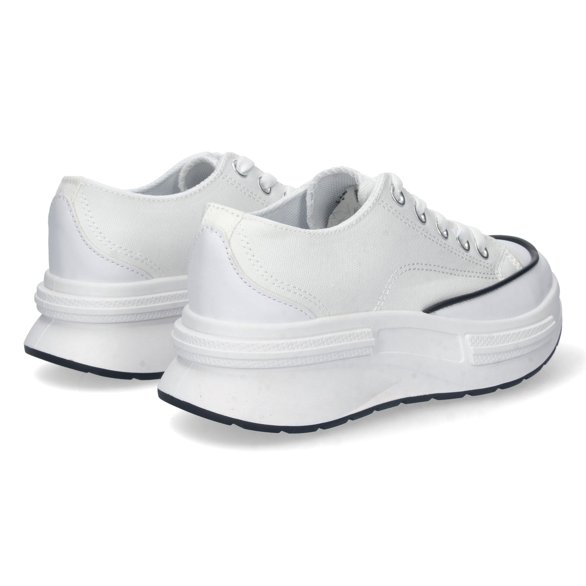 Zapatilla Bamba Plana Comoda Blanca para Mujer