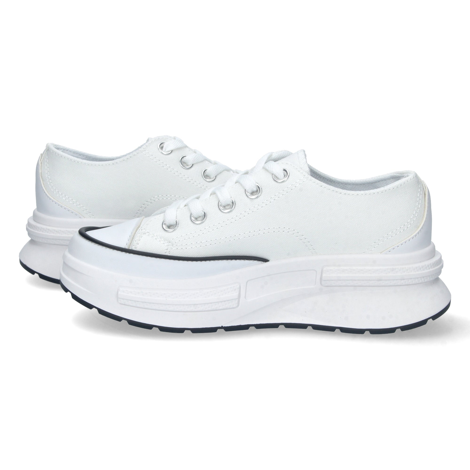 Zapatilla Bamba Plana Comoda Blanca para Mujer