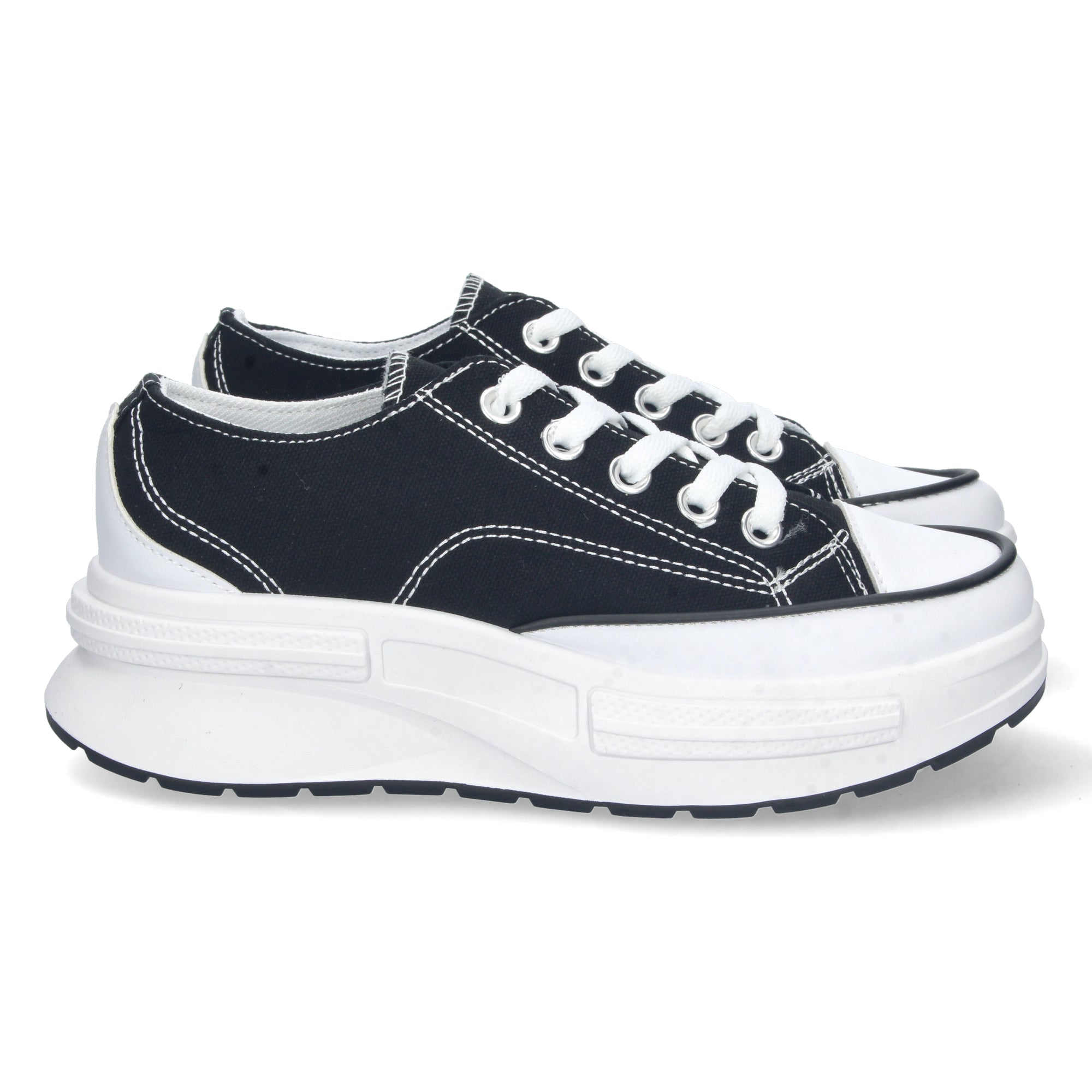 Zapatilla Bamba Plana Comoda Negra para Mujer