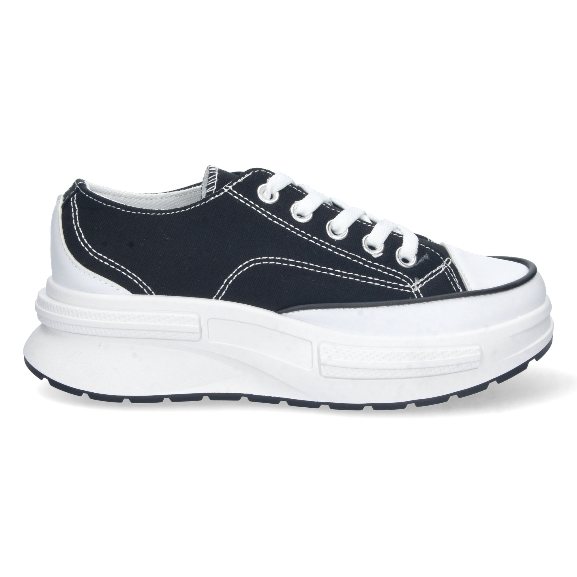 Zapatilla Bamba Plana Comoda Negra para Mujer