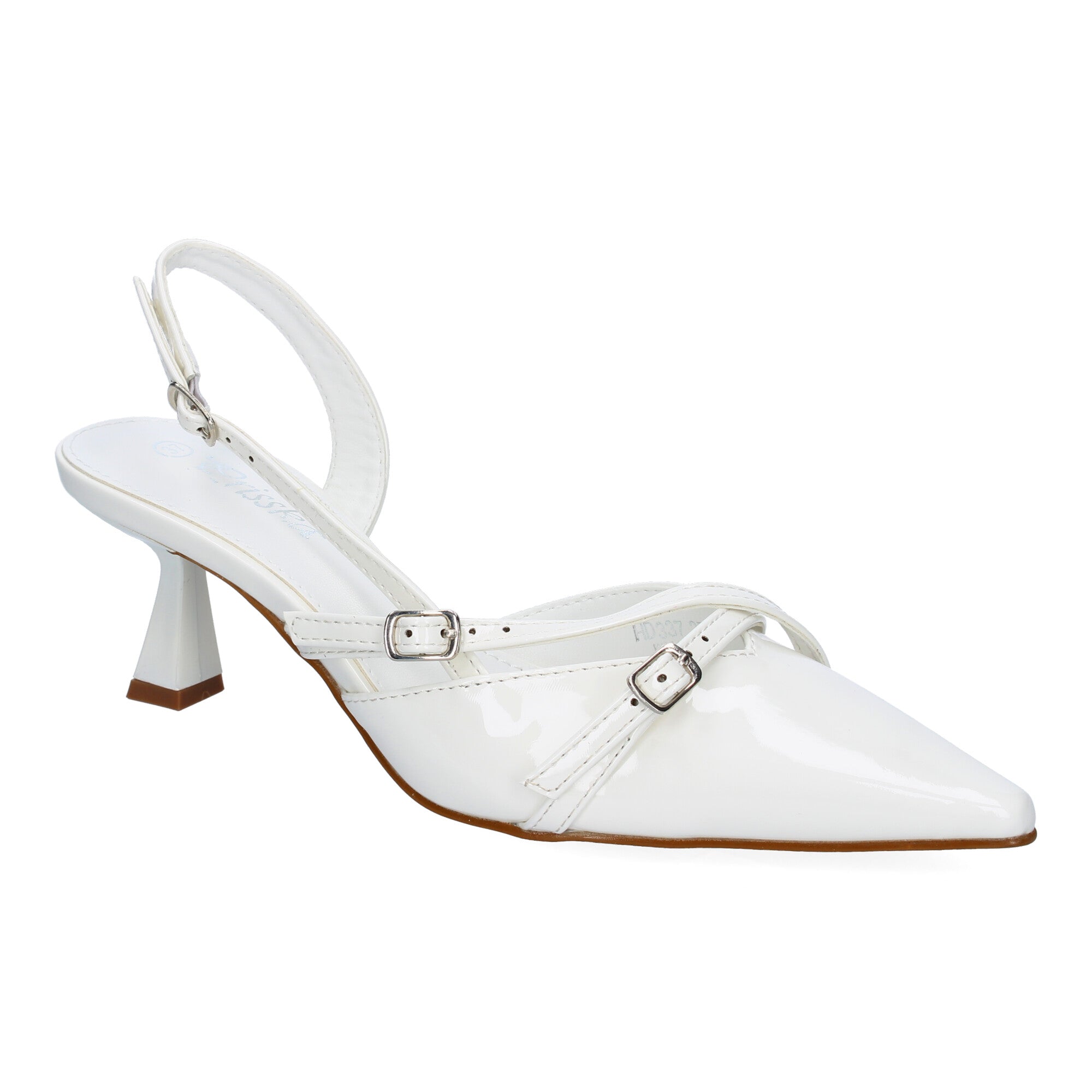Zapato Elegante Blanco De Salon  de Tacon Bajo  para Mujer