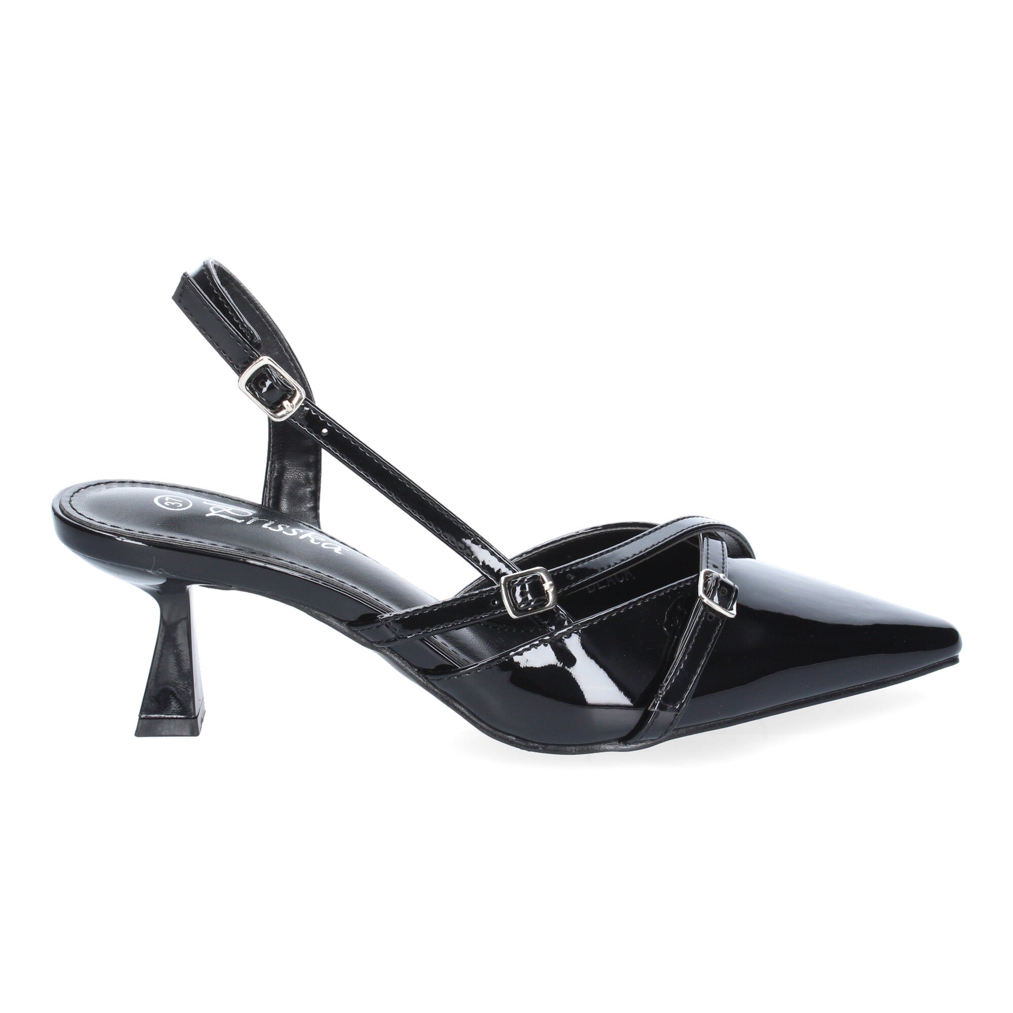Zapato Elegante Negro De Salon  de Tacon Bajo  para Mujer