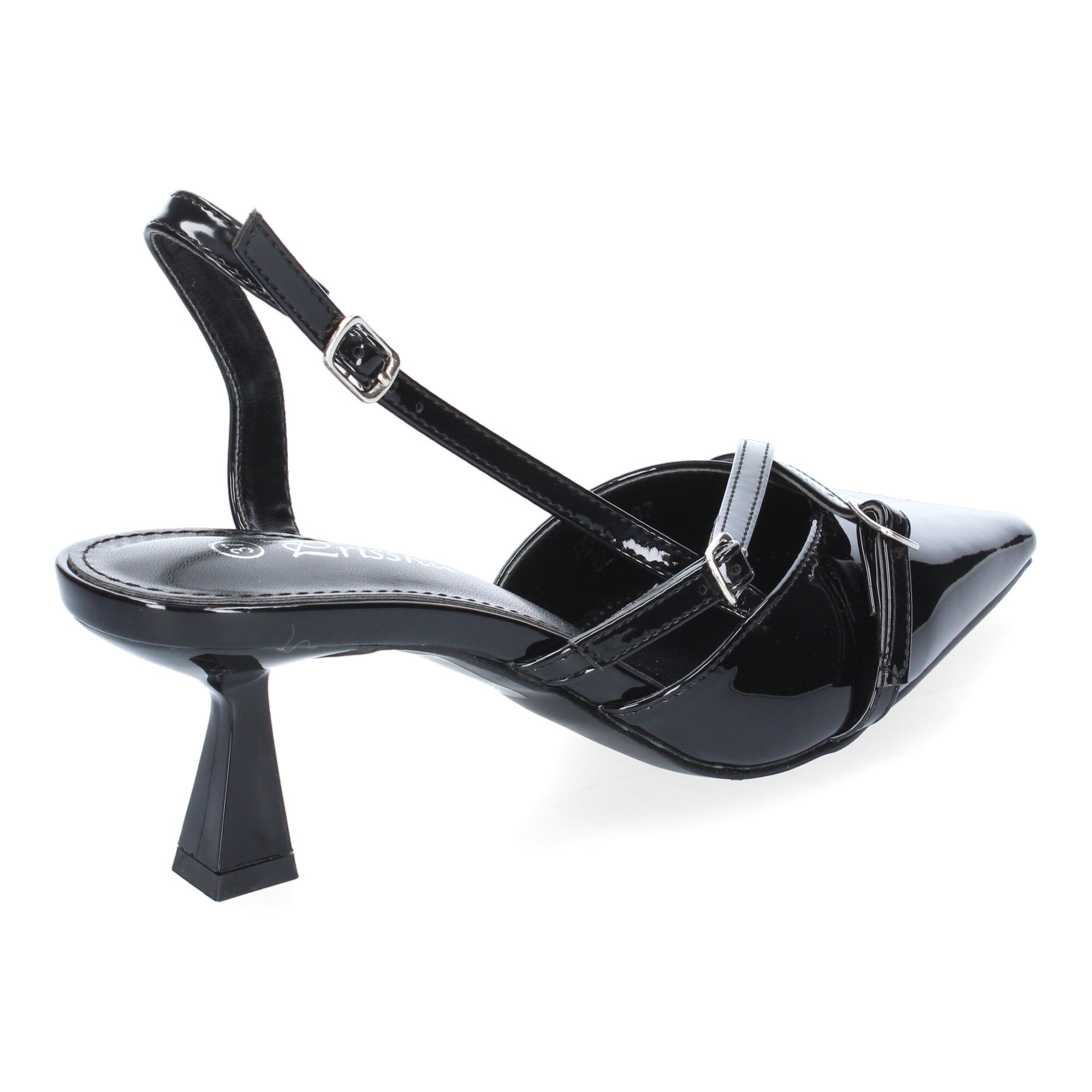 Zapato Elegante Negro De Salon  de Tacon Bajo  para Mujer