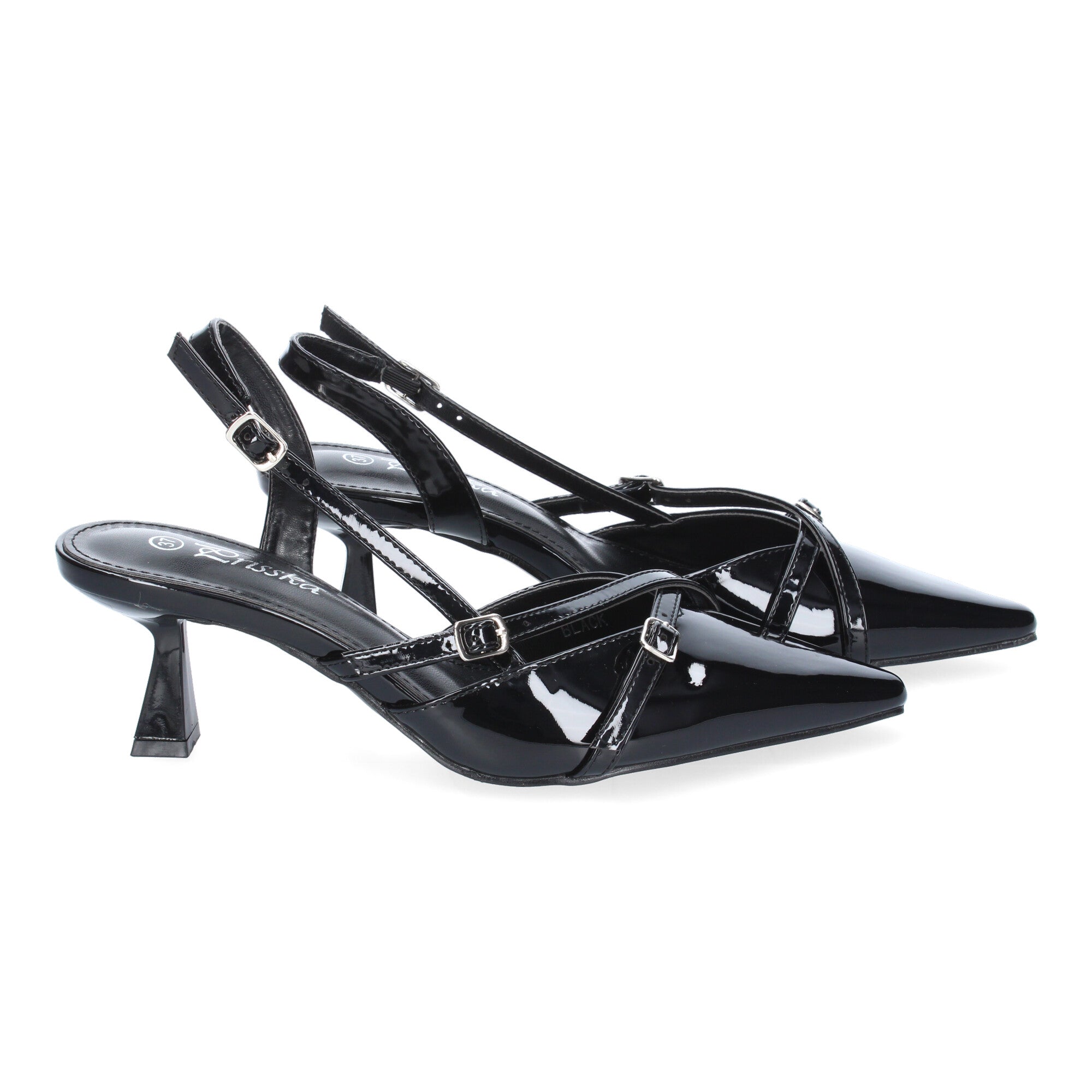 Zapato Elegante Negro De Salon  de Tacon Bajo  para Mujer