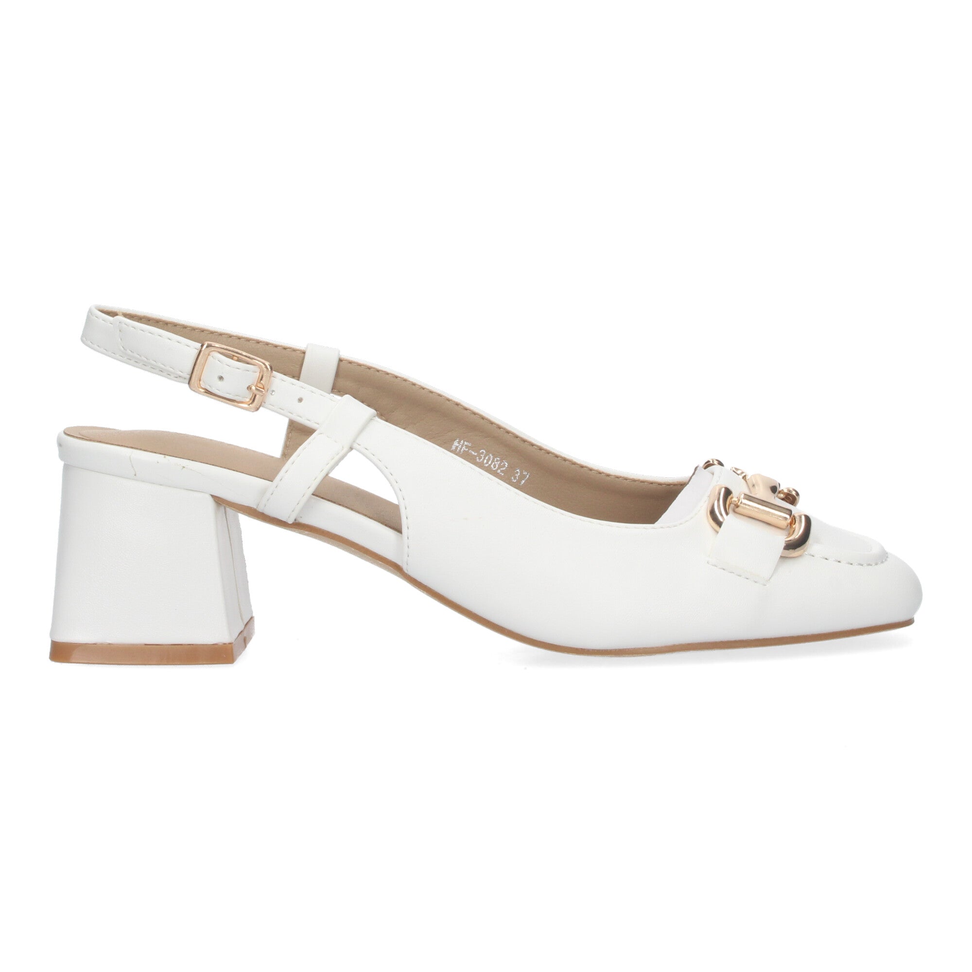Zapatos Blancos De Salon de Tacon Bajo Para Mujer