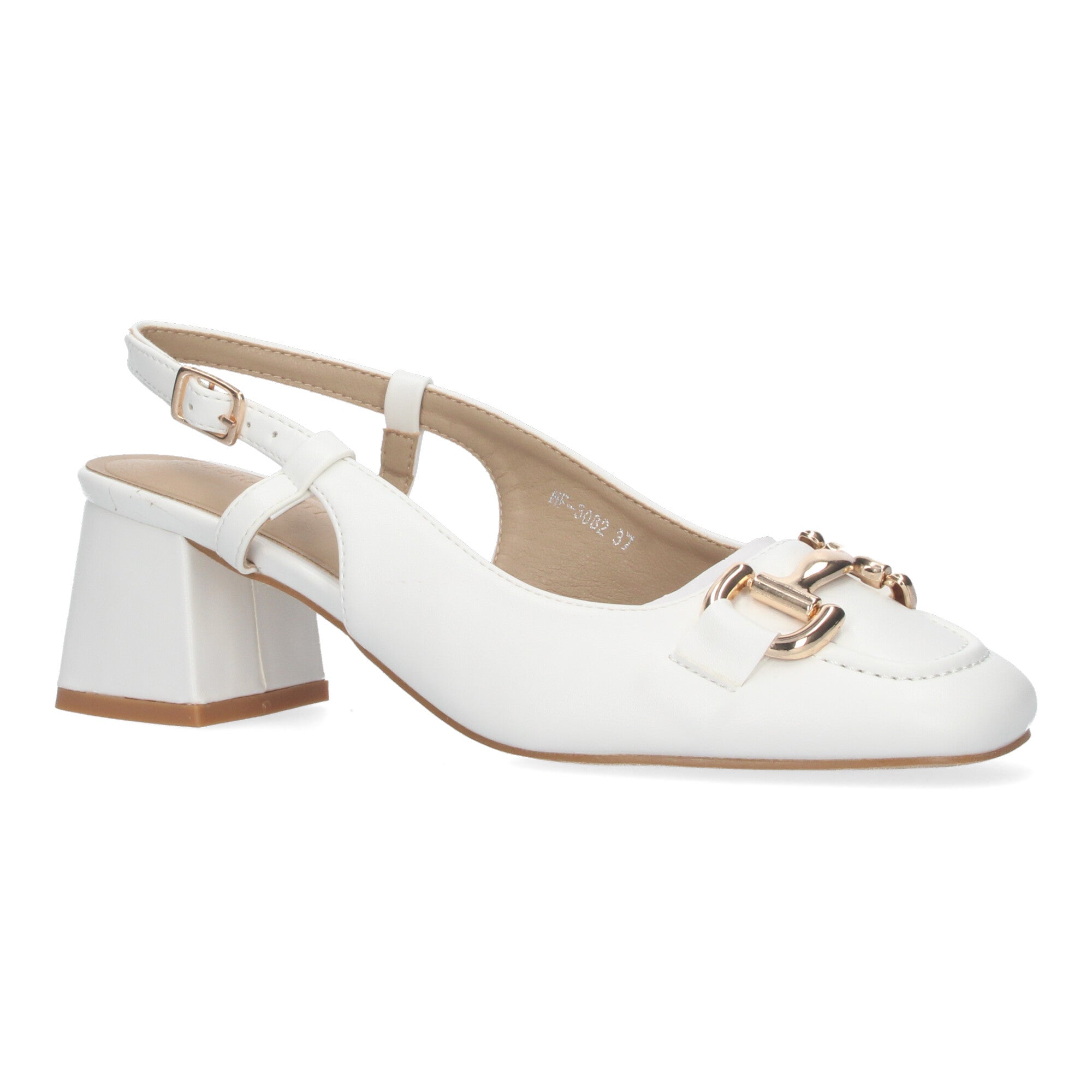 Zapatos Blancos De Salon de Tacon Bajo Para Mujer