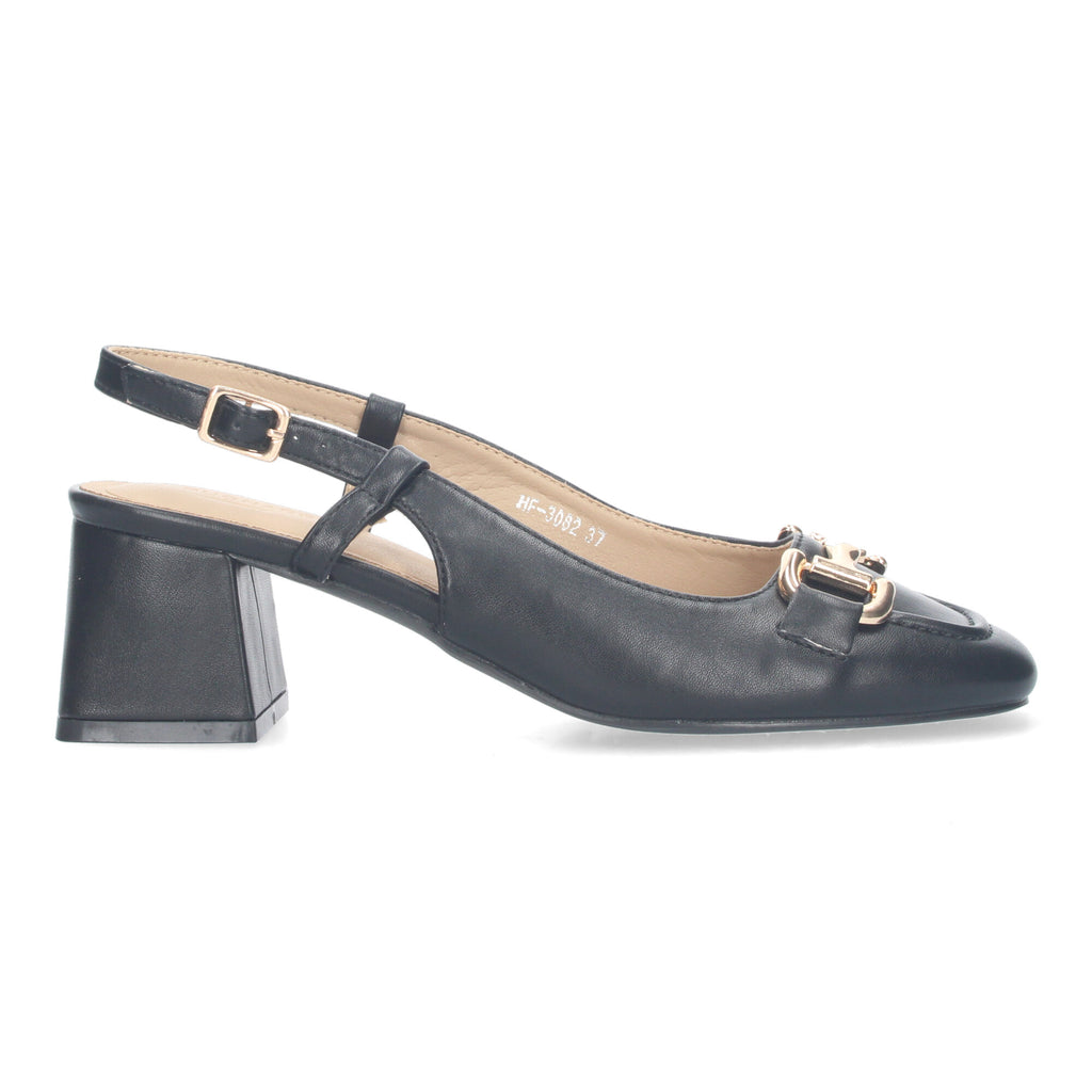 Zapatos De Salon Negros de Tacon Bajo Para Mujer