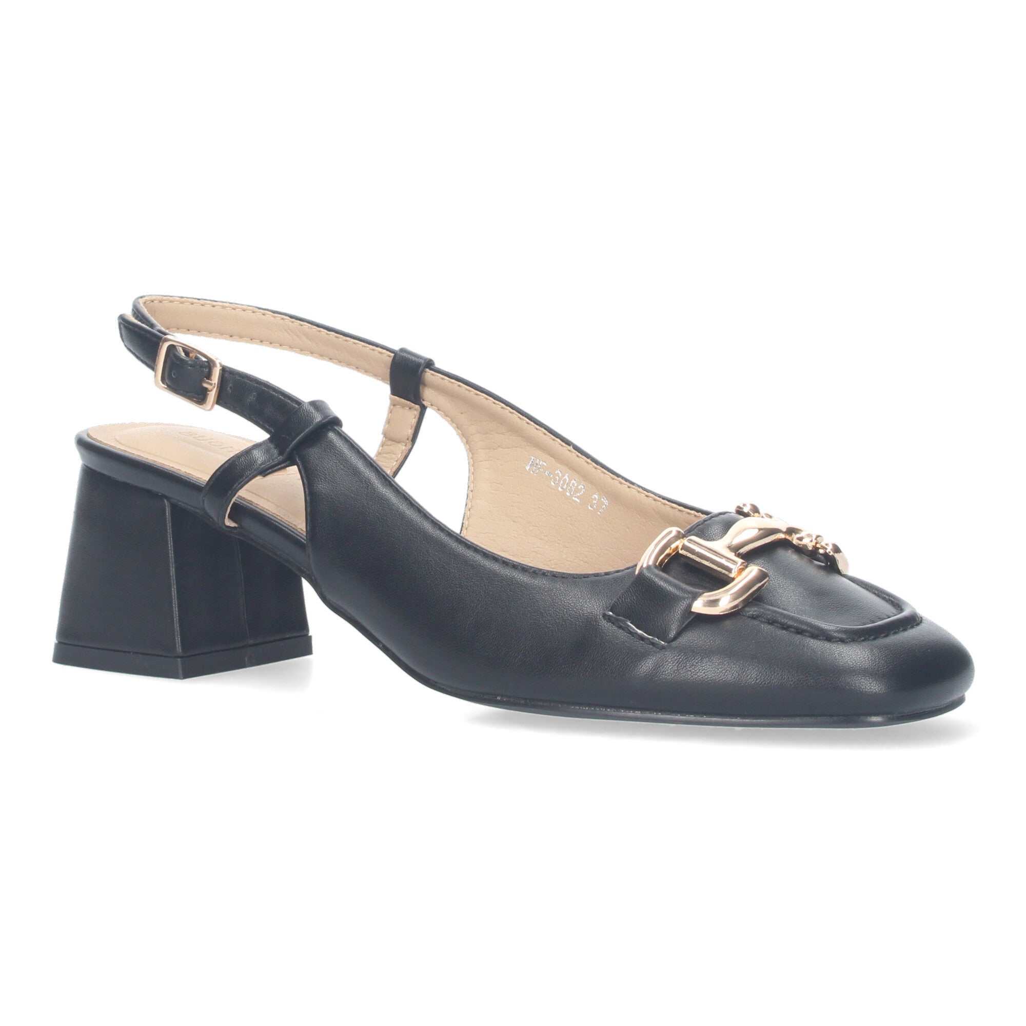 Zapatos De Salon Negros de Tacon Bajo Para Mujer