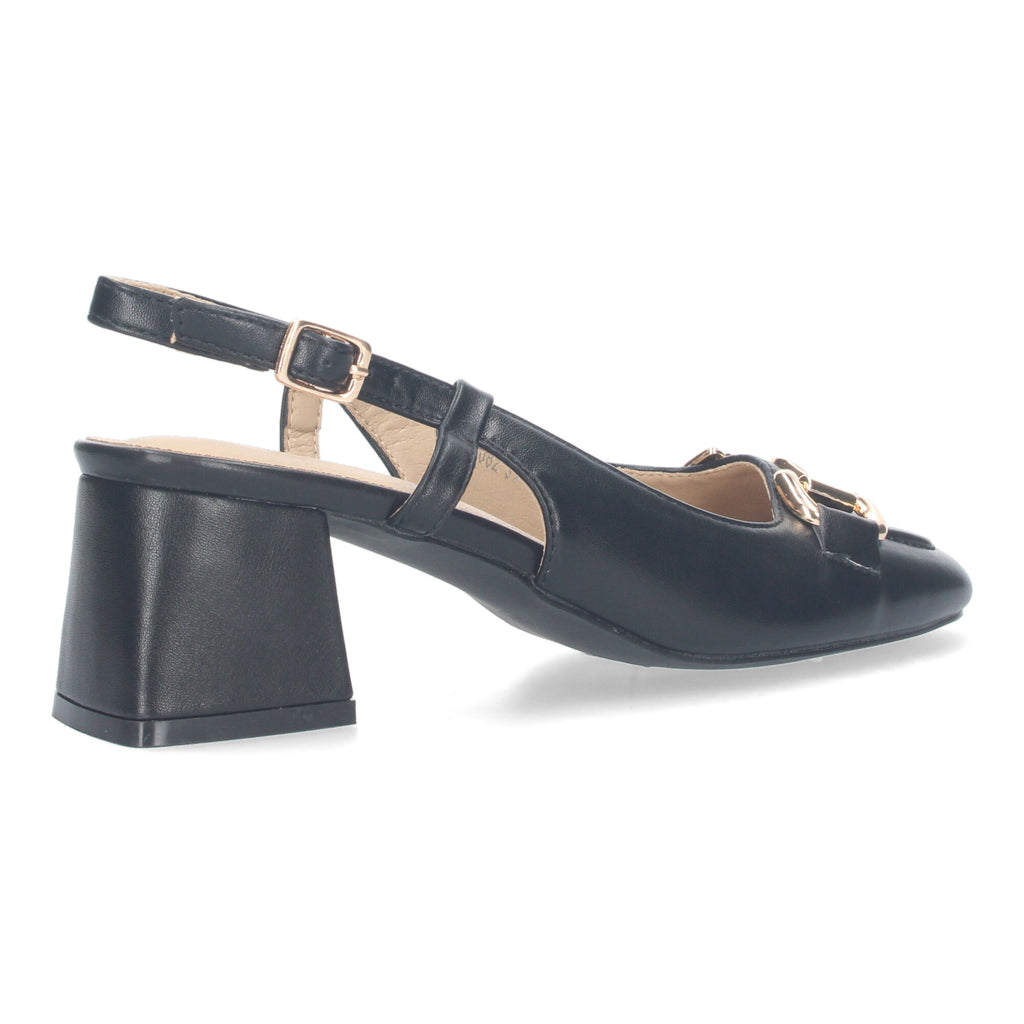 Zapatos De Salon Negros de Tacon Bajo Para Mujer