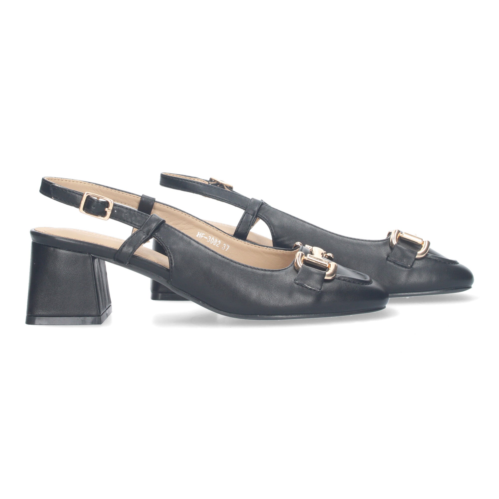 Zapatos De Salon Negros de Tacon Bajo Para Mujer