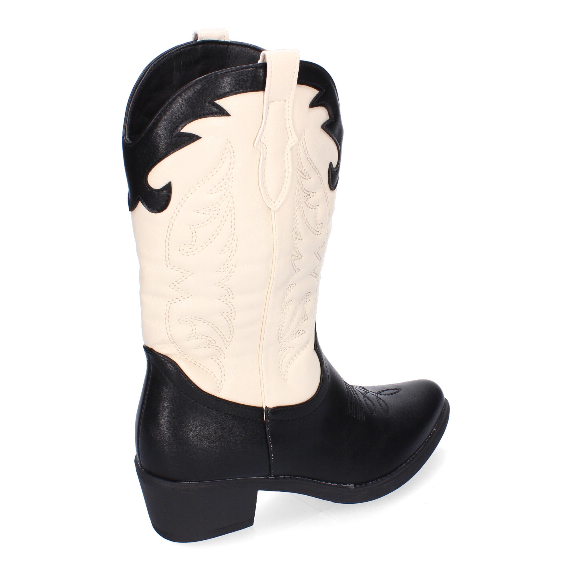 Botas Cowboy para Mujer con Bordados en la Caña y Cremallera Lateral