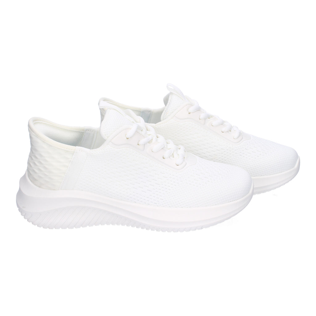 Zapatillas Deportivas Planas  Blancas Elegantes  para Mujer