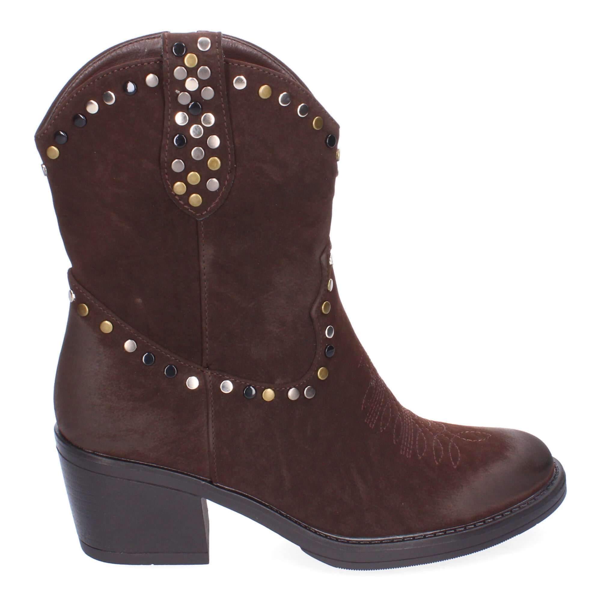 Botines Camperos Con Tachuelas Para Mujer