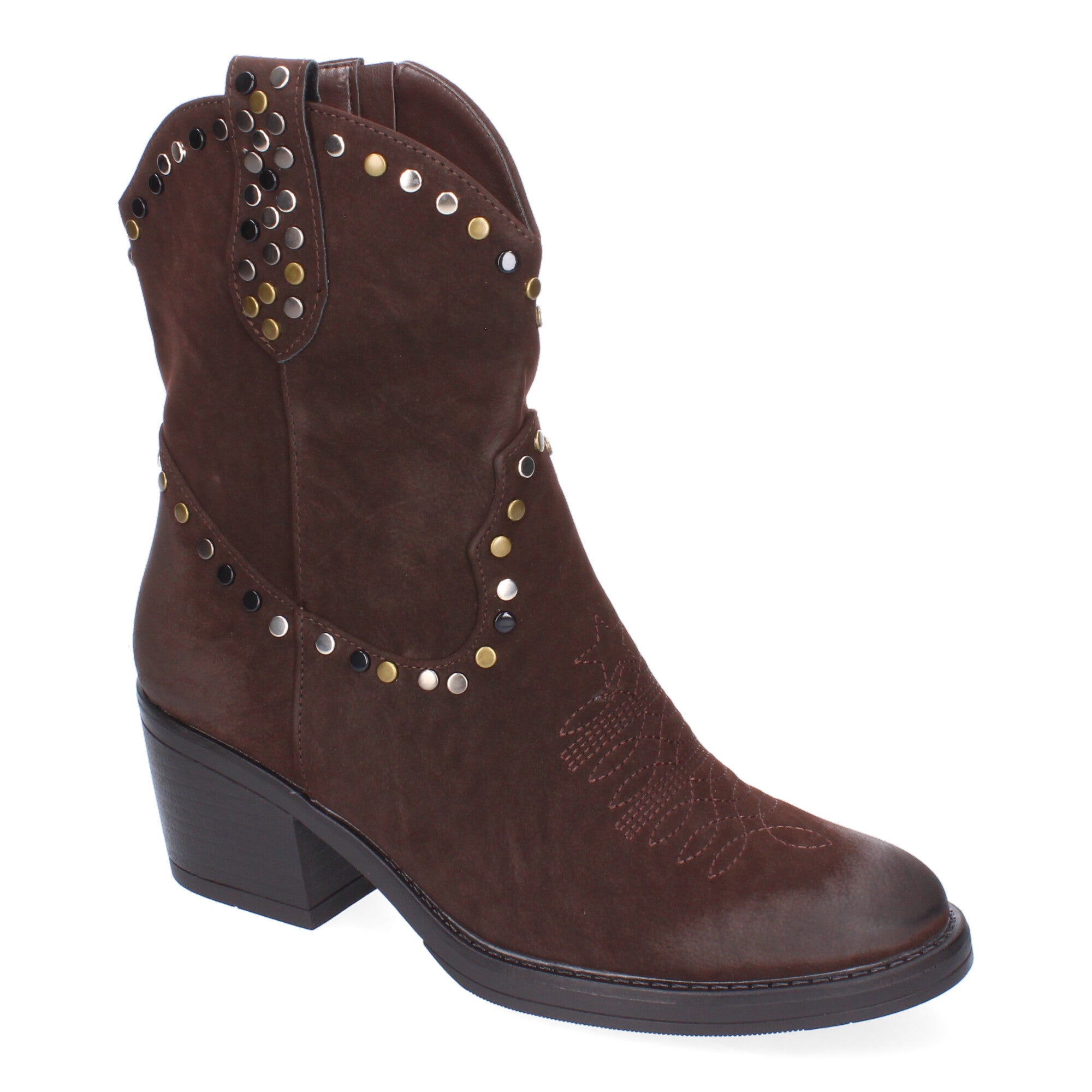 Botines Camperos Con Tachuelas Para Mujer