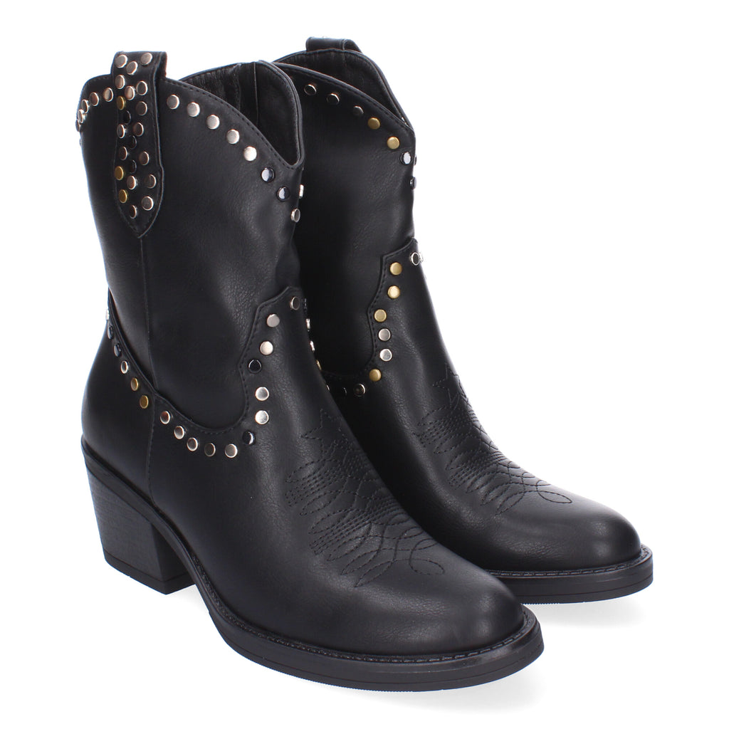Botines Camperos Con Tachuelas Para Mujer