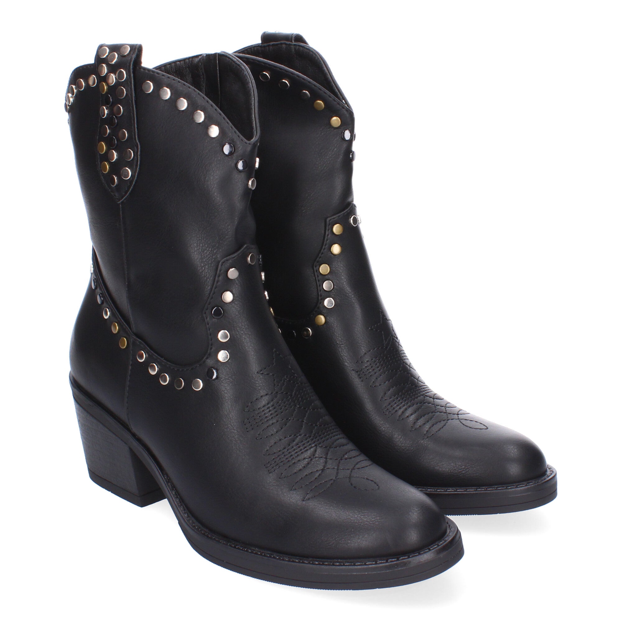 Botines Camperos Con Tachuelas Para Mujer