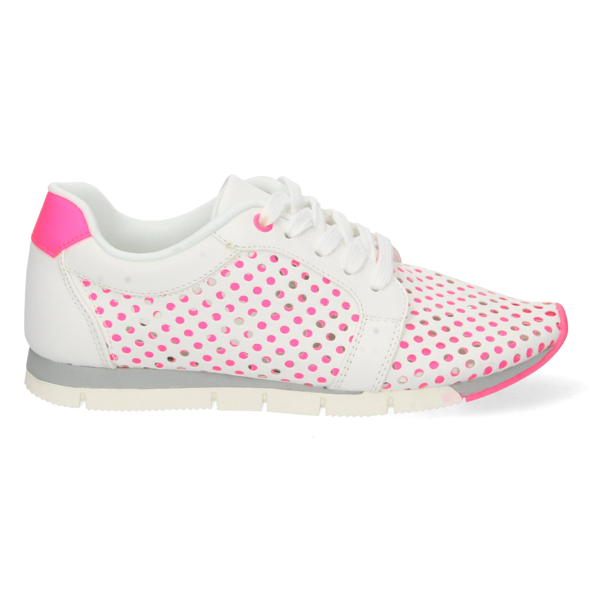 Zapatillas Blancas Y Fucsia Muy Comodas Para Mujer